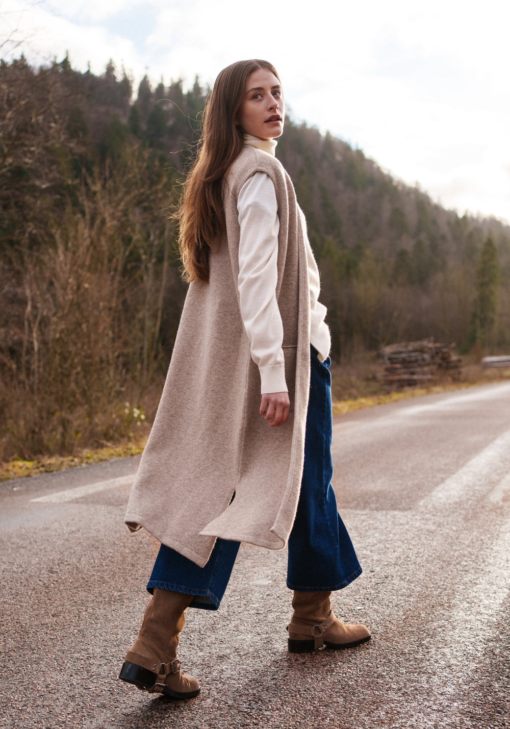 Geneve Knit Vest (BEIGE)