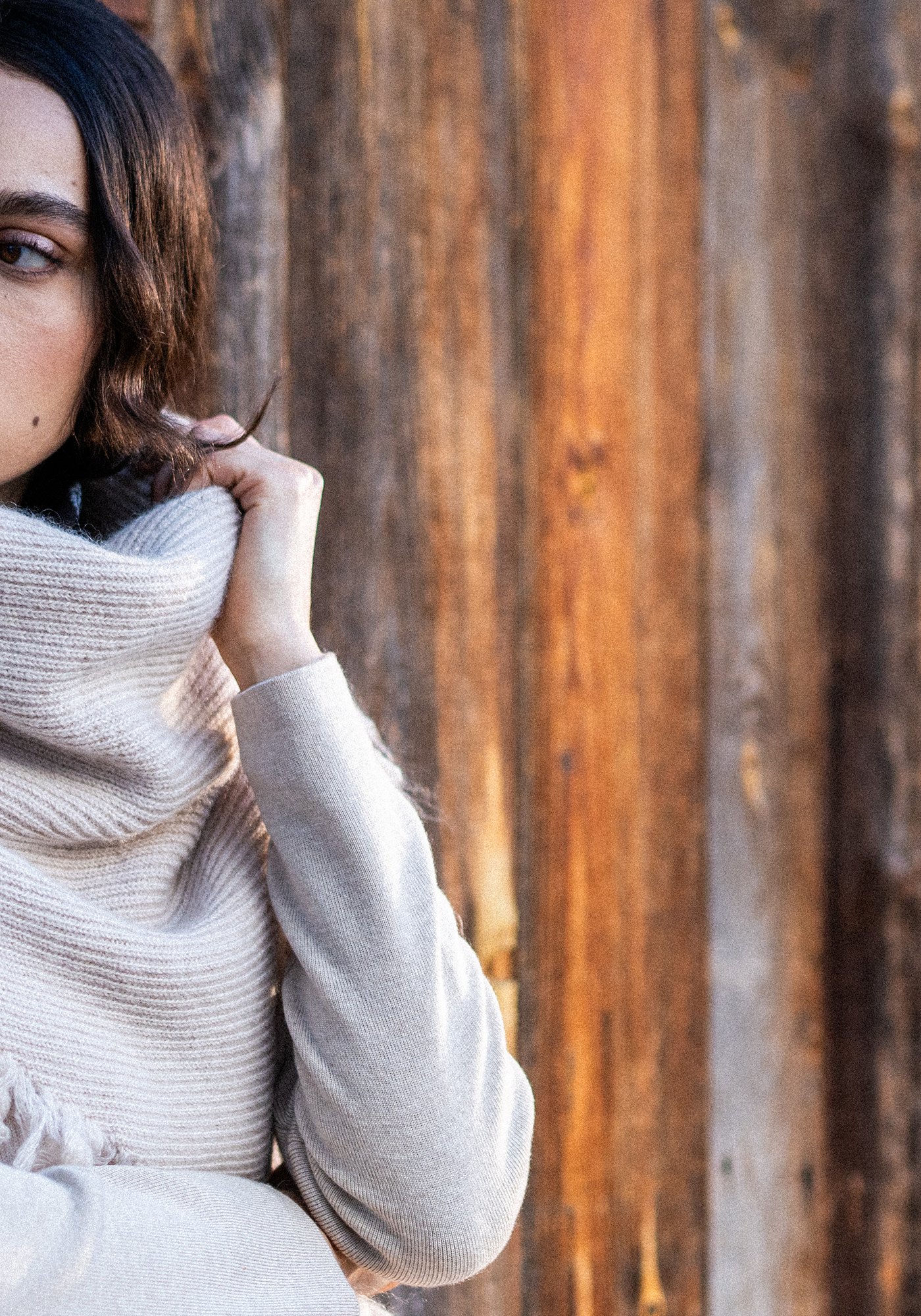 Go Ouest Knit Scarf (BEIGE)