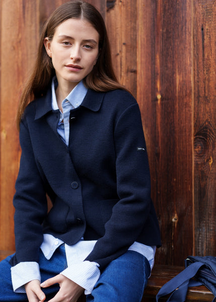 Women's Striped Oxford Shirt with Button Collar | Saint James