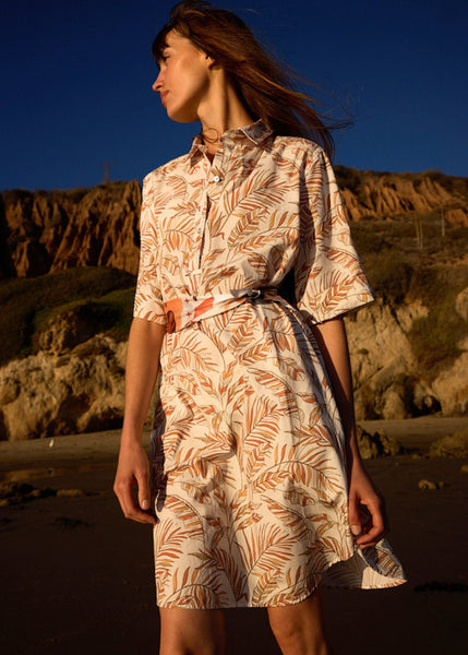 Shirt Dress - Leonie Pinstriped Organic Cotton • Saint James USA