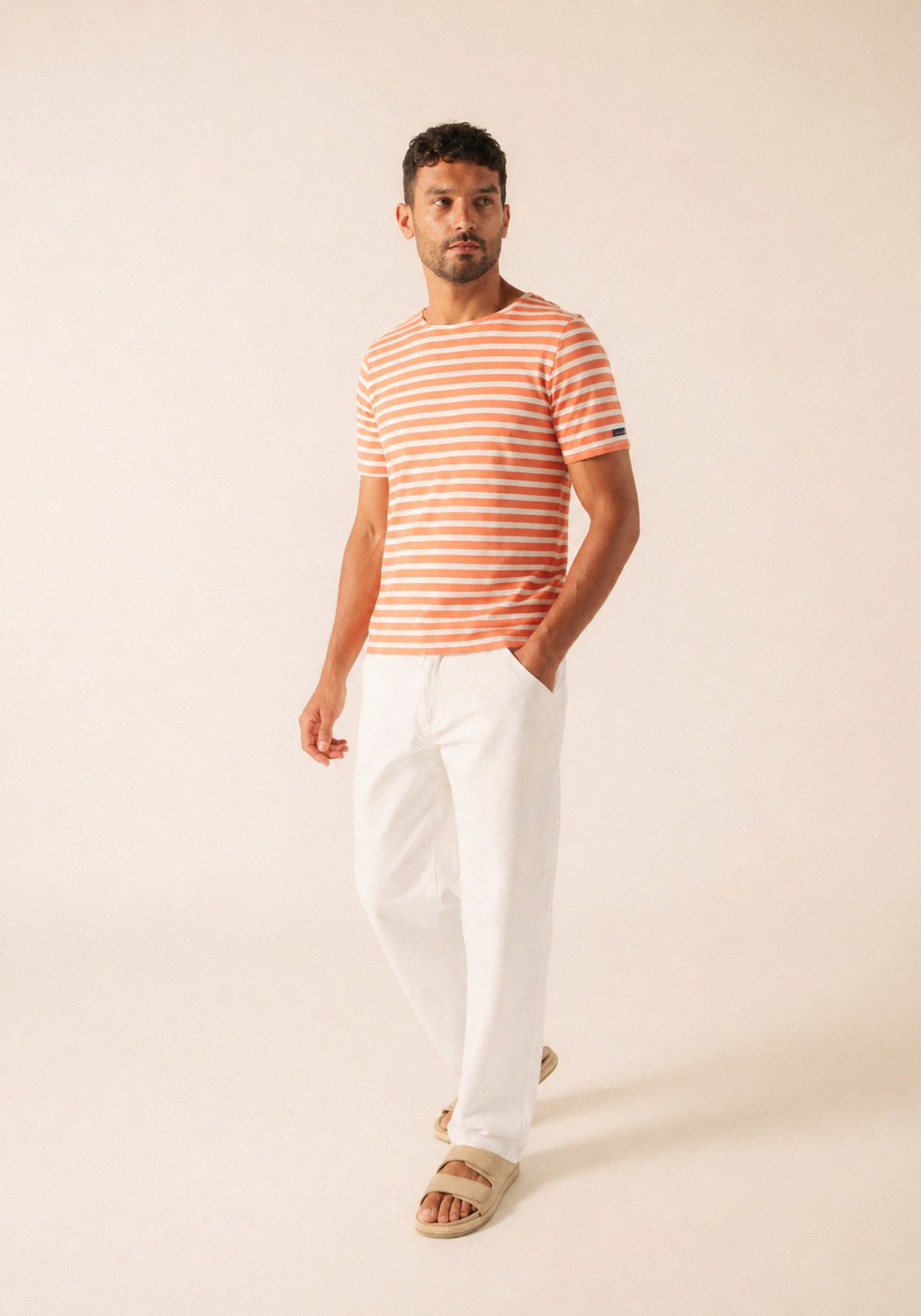 LEVANT MODERN Breton Shirt (CLAY / WHITE)