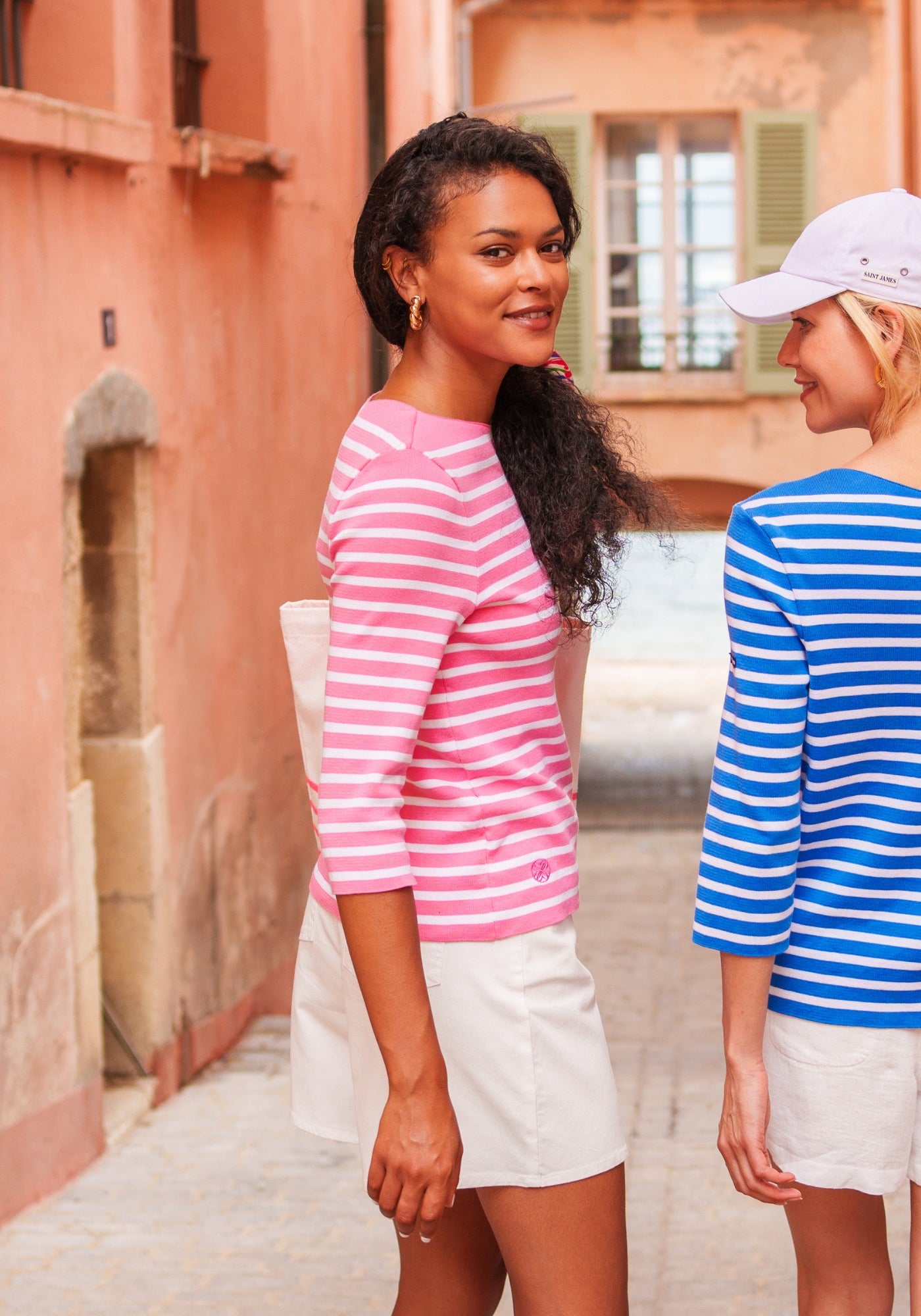 Lilly Pulitzer x VOISSEY - Cotton Sweater with Lilly Logo Embroidery  (NEON PINK / WHITE)