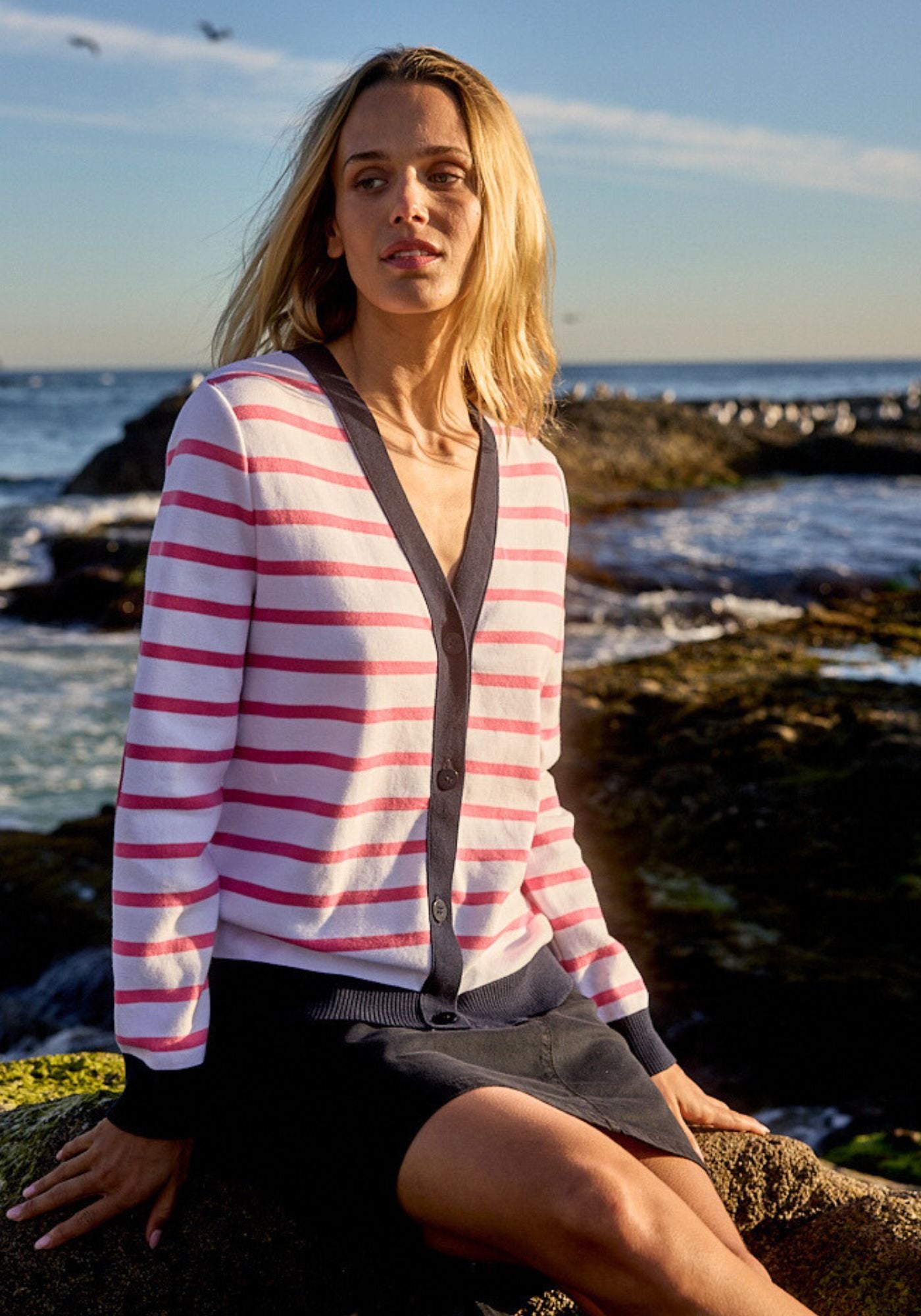 Manosque Cotton Cardigan (FRENCH RIVIERA)