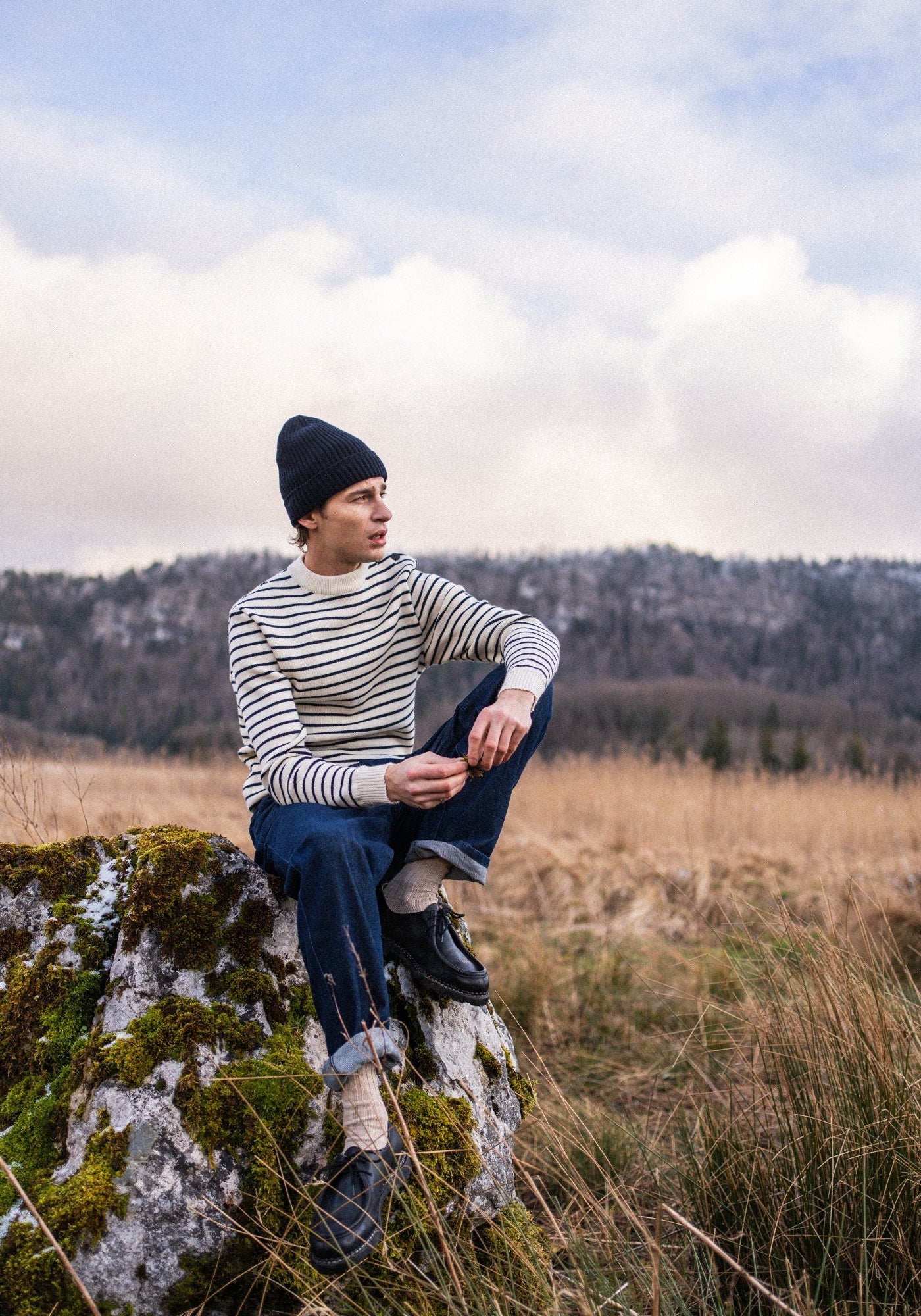 Matelot Fisherman Sweater (ECRU / NAVY)