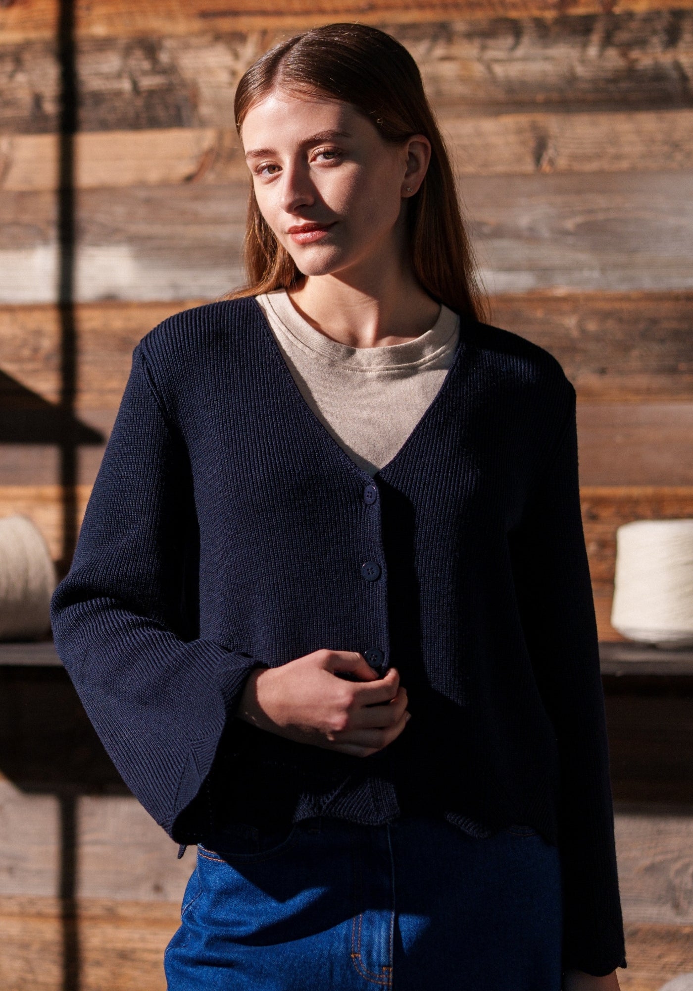 Les Menuires Cardigan  (NAVY)