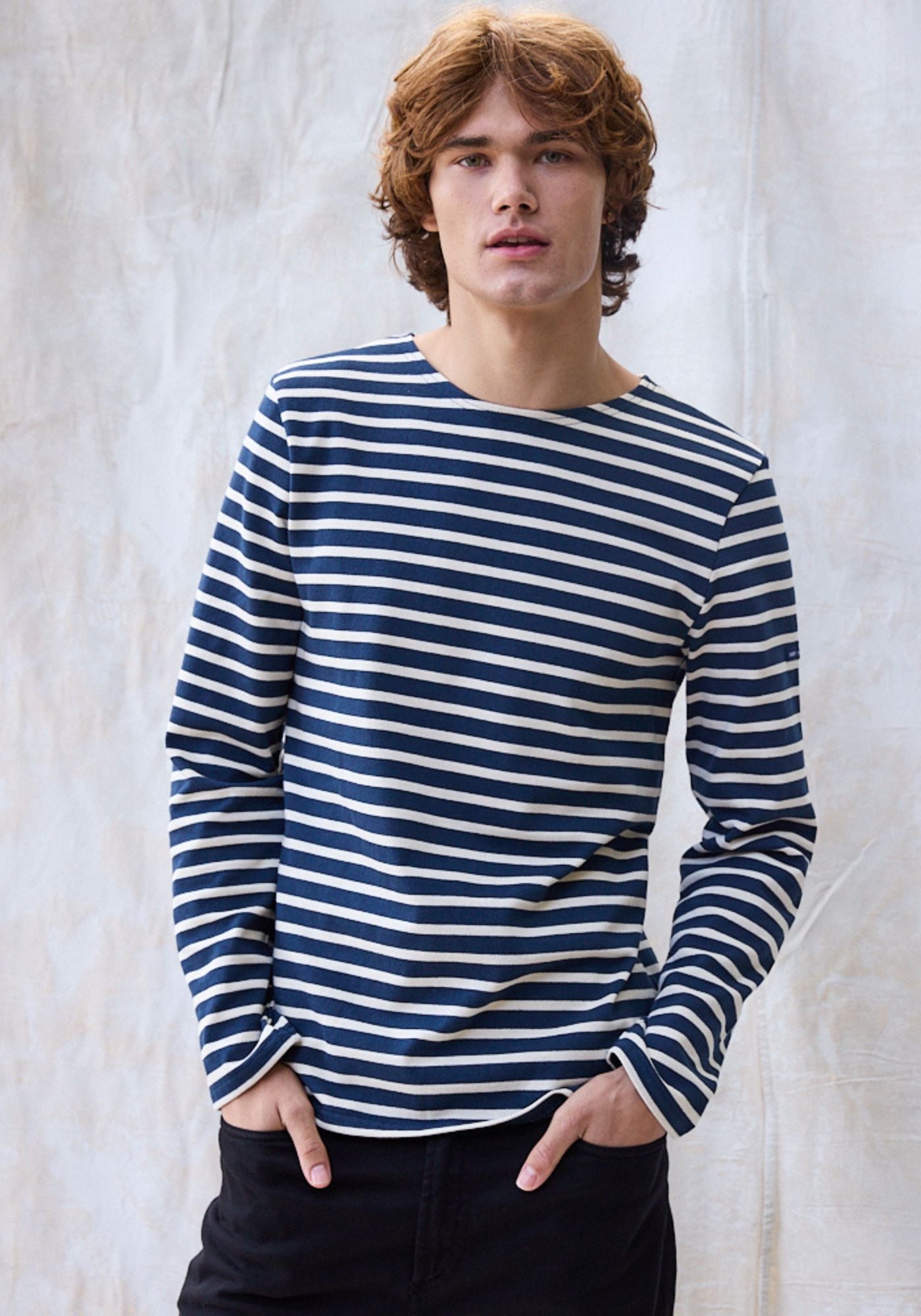 Meridien Moderne Breton Shirt (NAVY / ECRU)