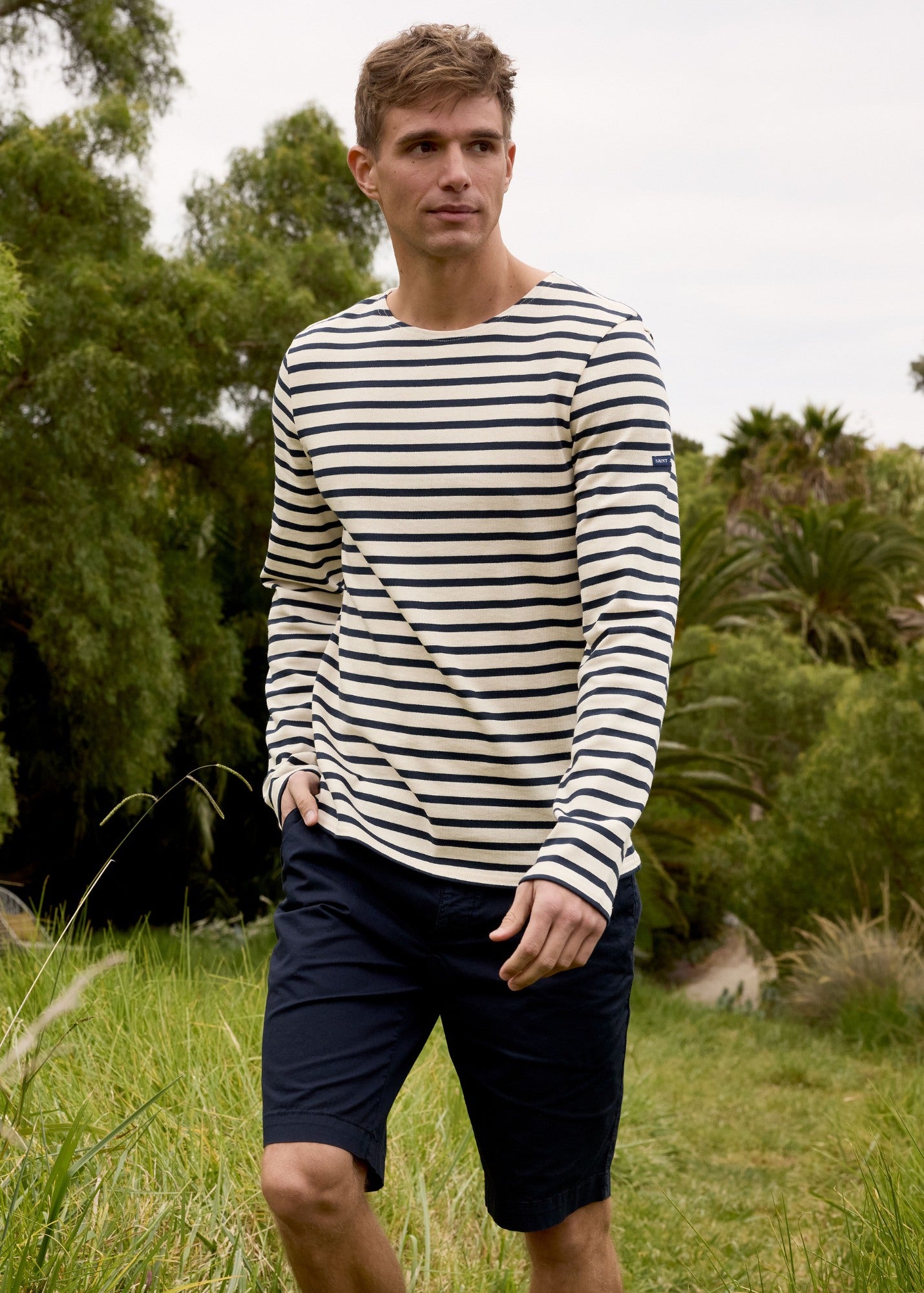 セントジェームスSAINT JAMES MERID MOD U COUD Saint James MERID MOD U COUD NAVY ECRU NAVY FW25 Unisex Merid Mode