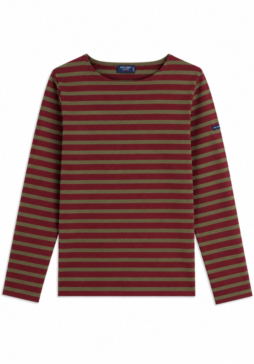 MERIDIEN MODERNE Breton Shirt (BURGUNDY / MOSS GREEN)