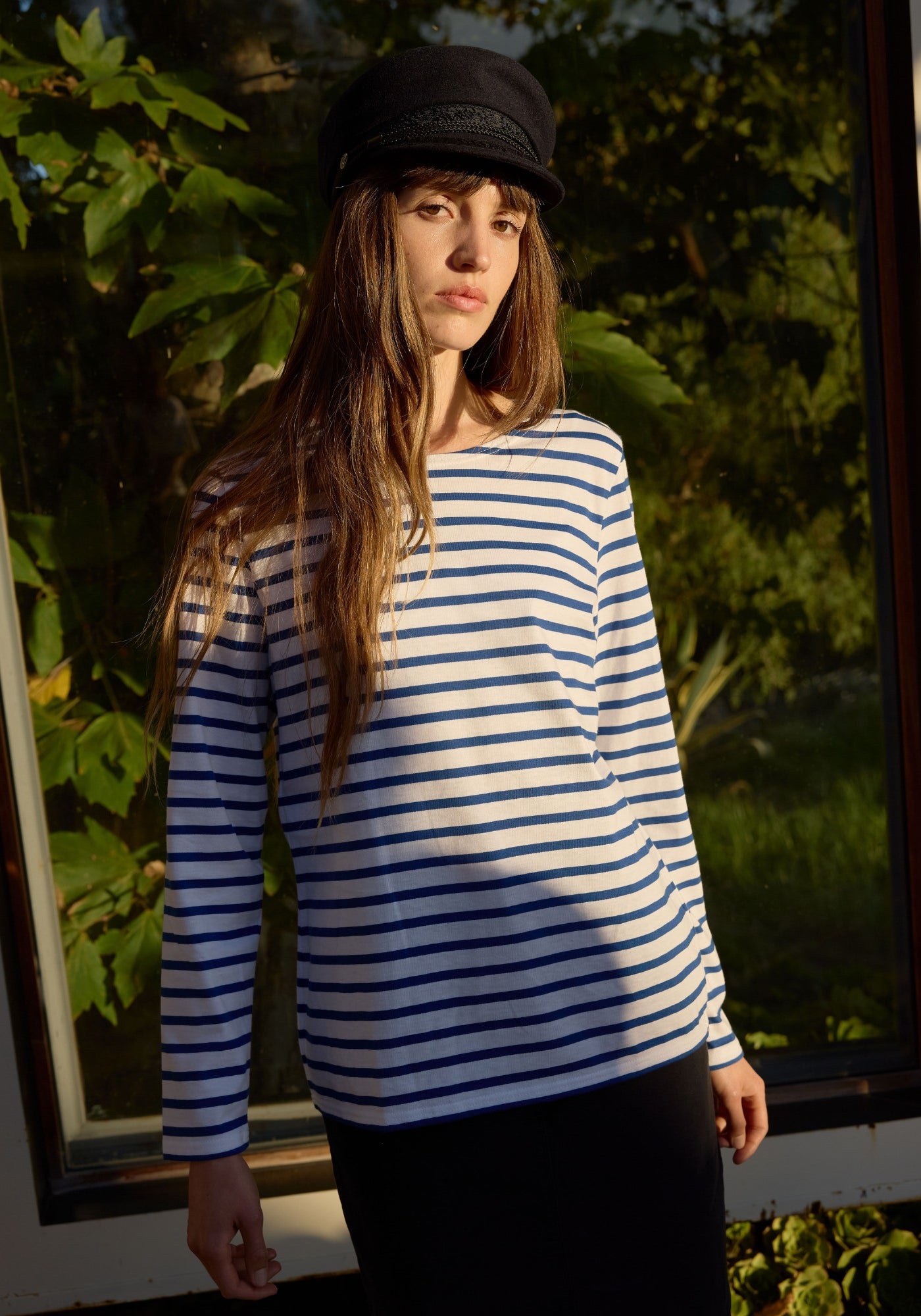 Minquidame Breton Shirt (WHITE / ROYAL BLUE)