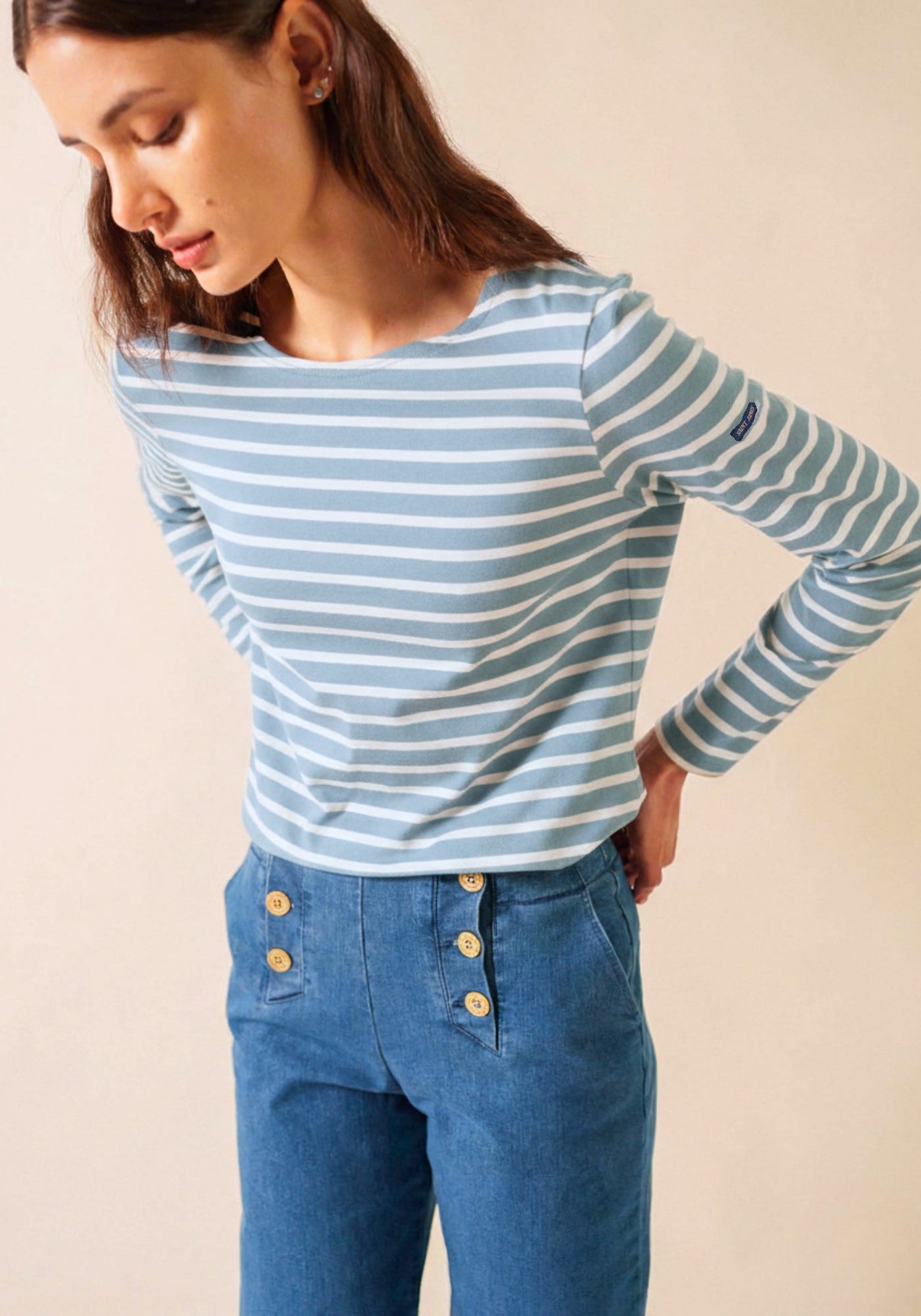 Minquidame Breton Shirt (SKYLIGHT BLUE / WHITE)