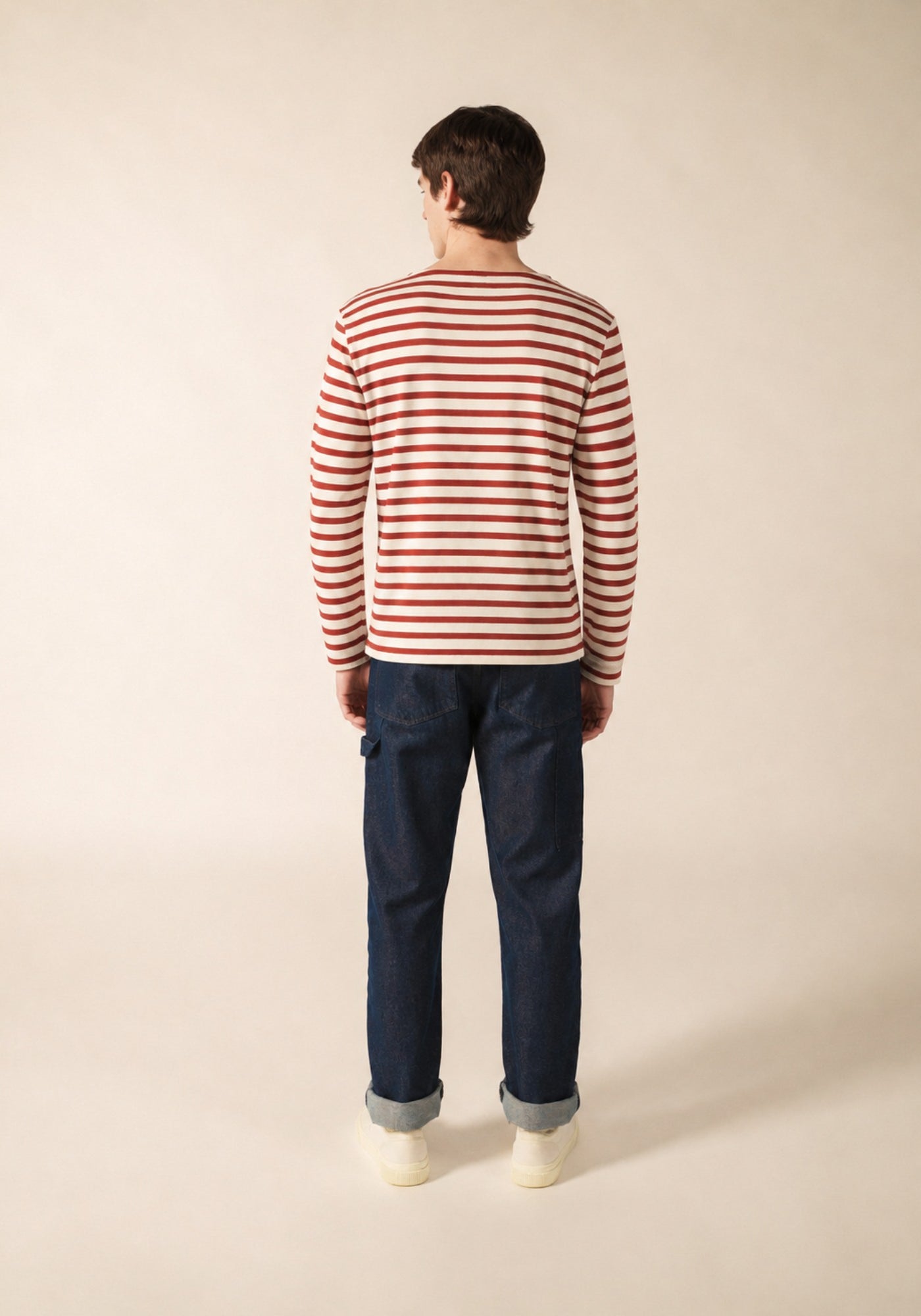 MERIDIEN MODERNE Breton Shirt (ECRU / TERRACOTTA)