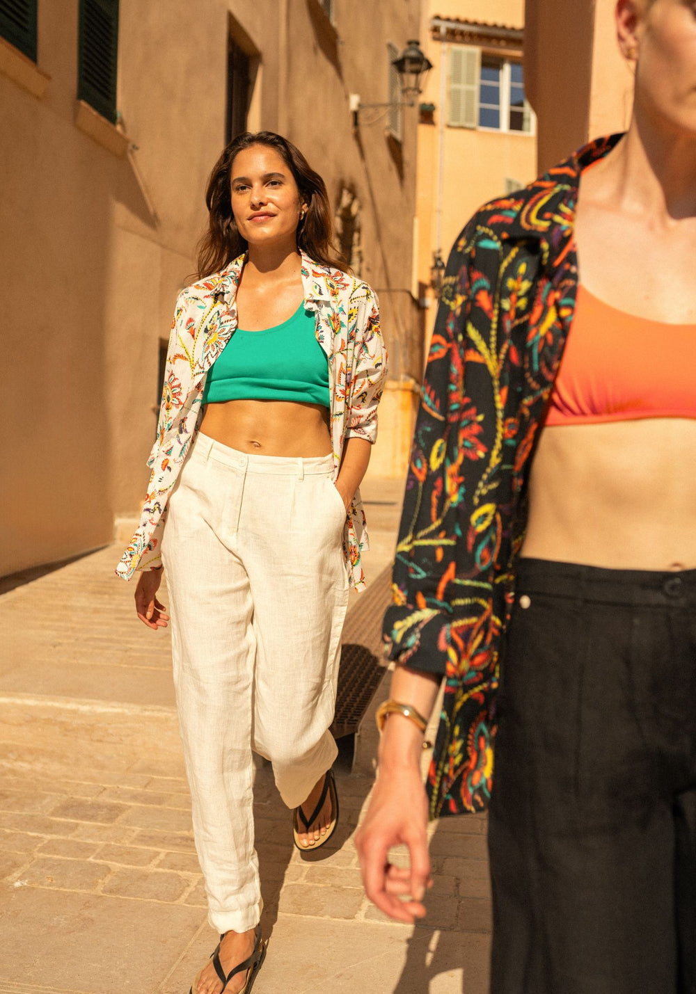 Marion Printed Shirt (SUMMER IVORY)