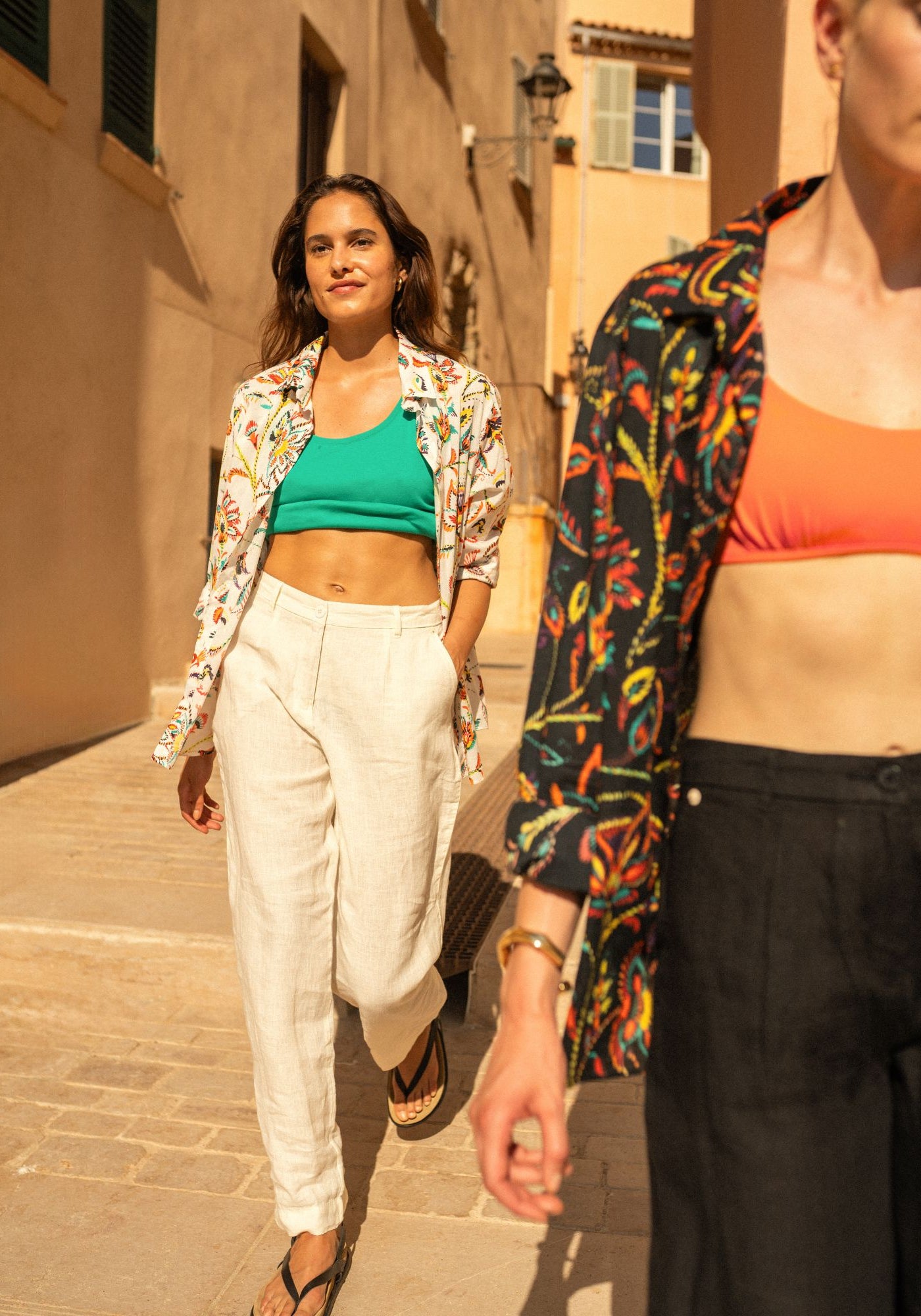 Marion Printed Shirt (SUMMER IVORY)