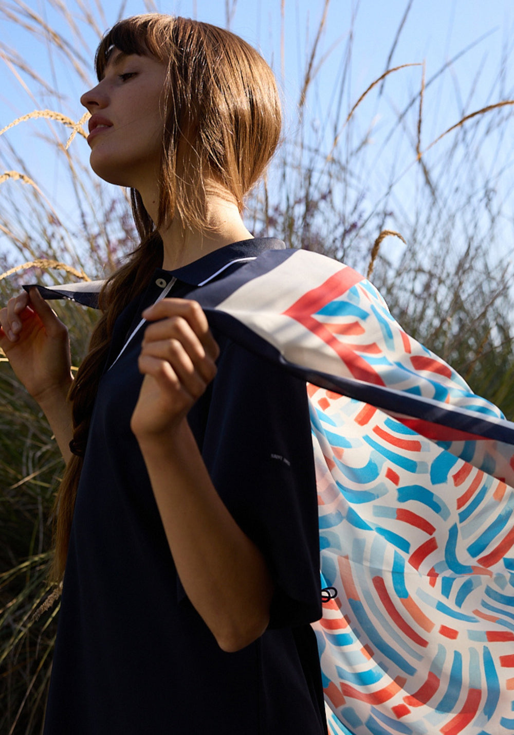 Play graphic print silk square scarf (PLAY)