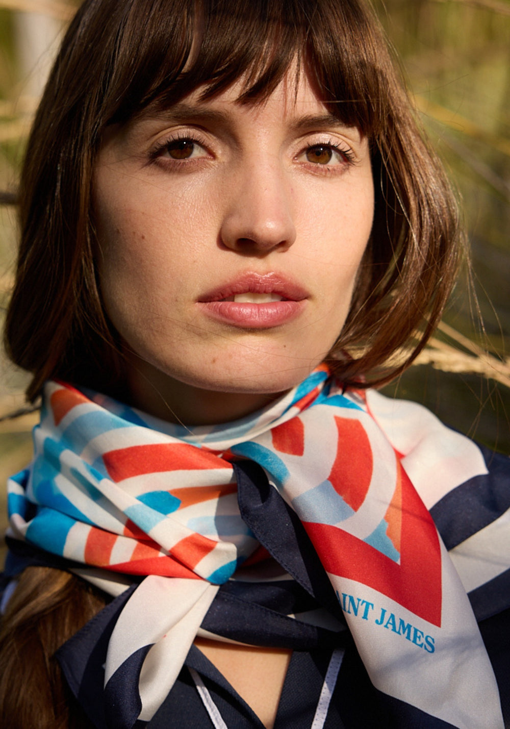Play graphic print silk square scarf (PLAY)