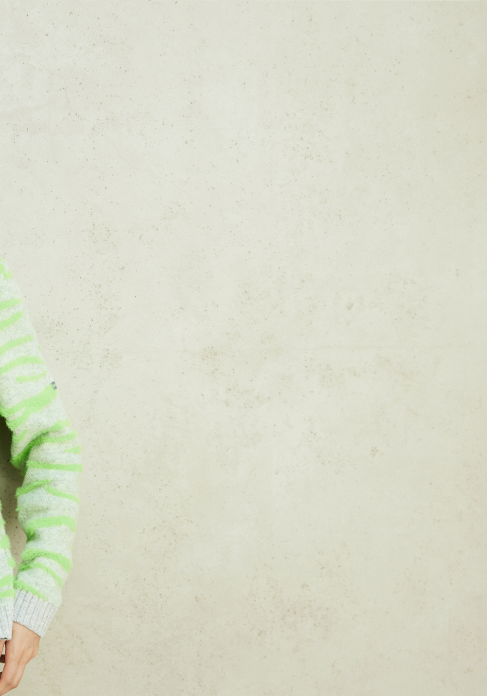 Olten Zebra Sweater (GRAY / NEON GREEN)