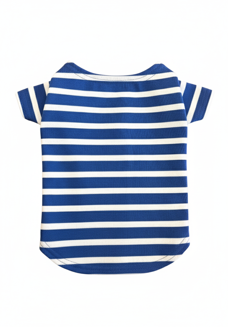 Parisian Pup Shirt (MER BLUE / WHITE)