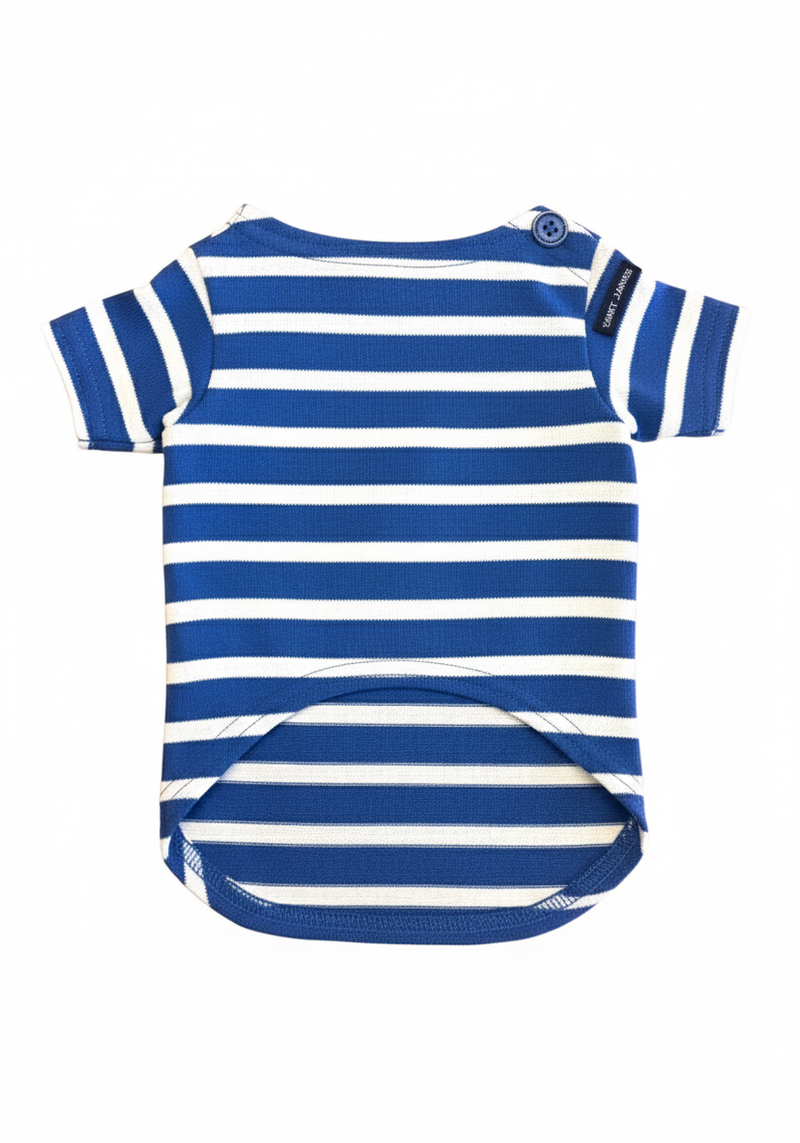 Parisian Pup Shirt (MER BLUE / WHITE)