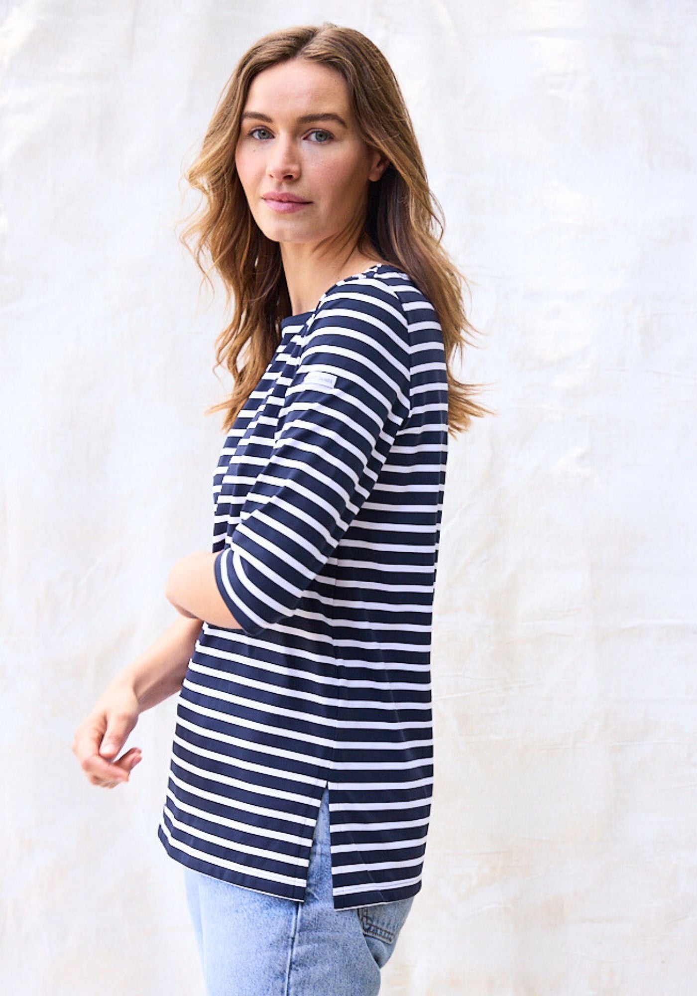 Phare Anti-Uv Striped Tunic (NAVY / WHITE)