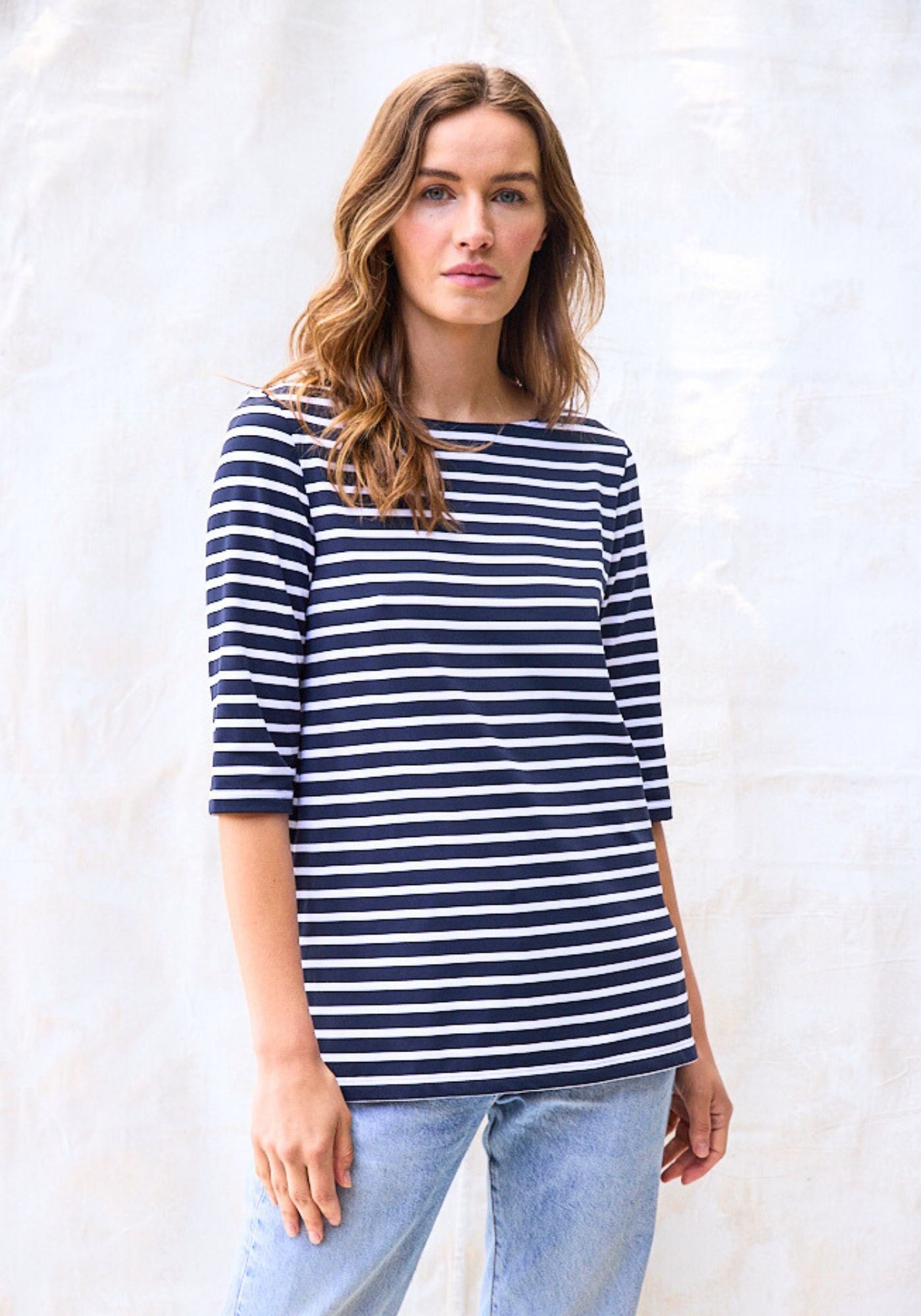 Phare Anti-Uv Striped Tunic (NAVY / WHITE)