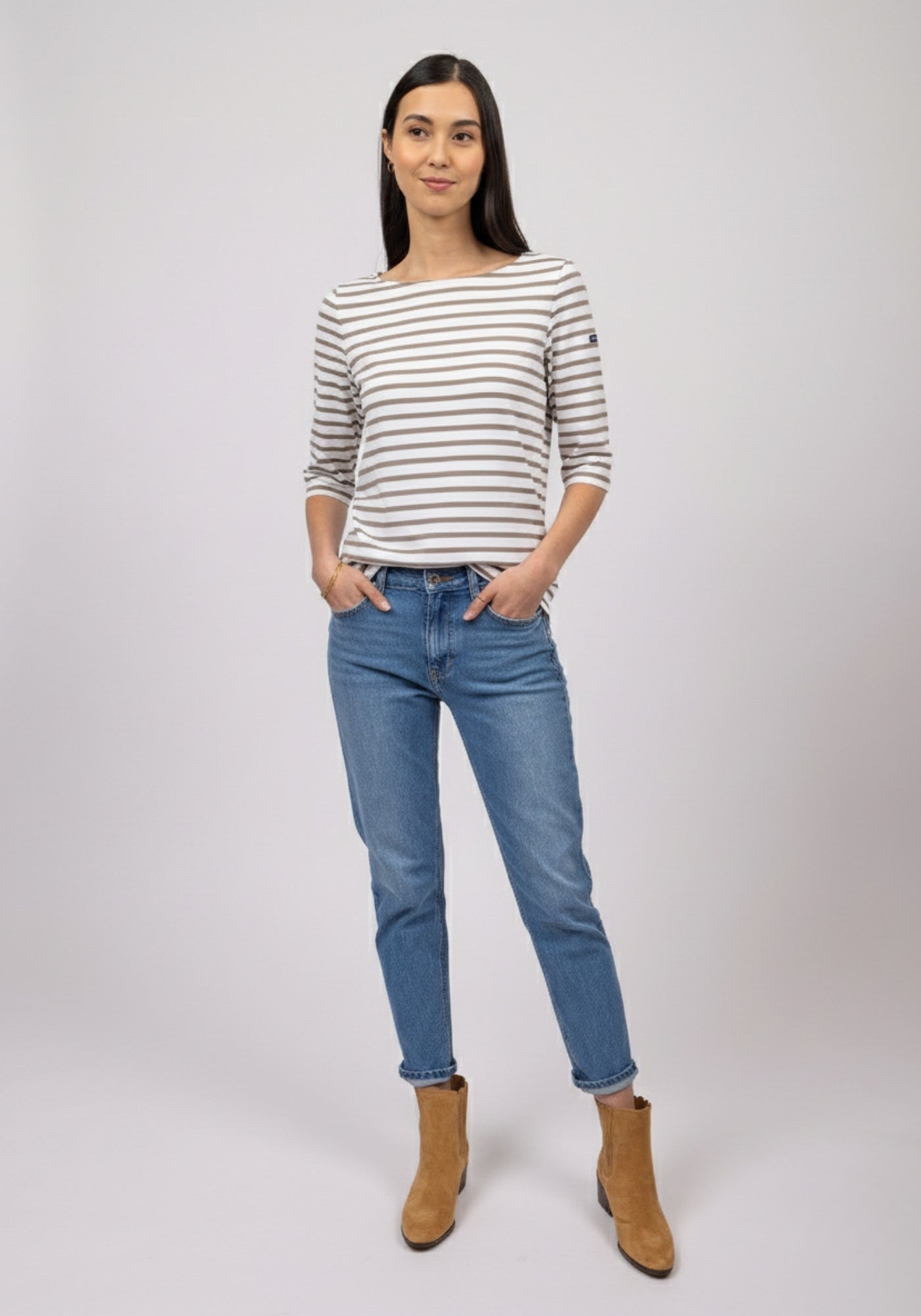 Phare Anti-Uv Striped Tunic (WHITE / PEARL)