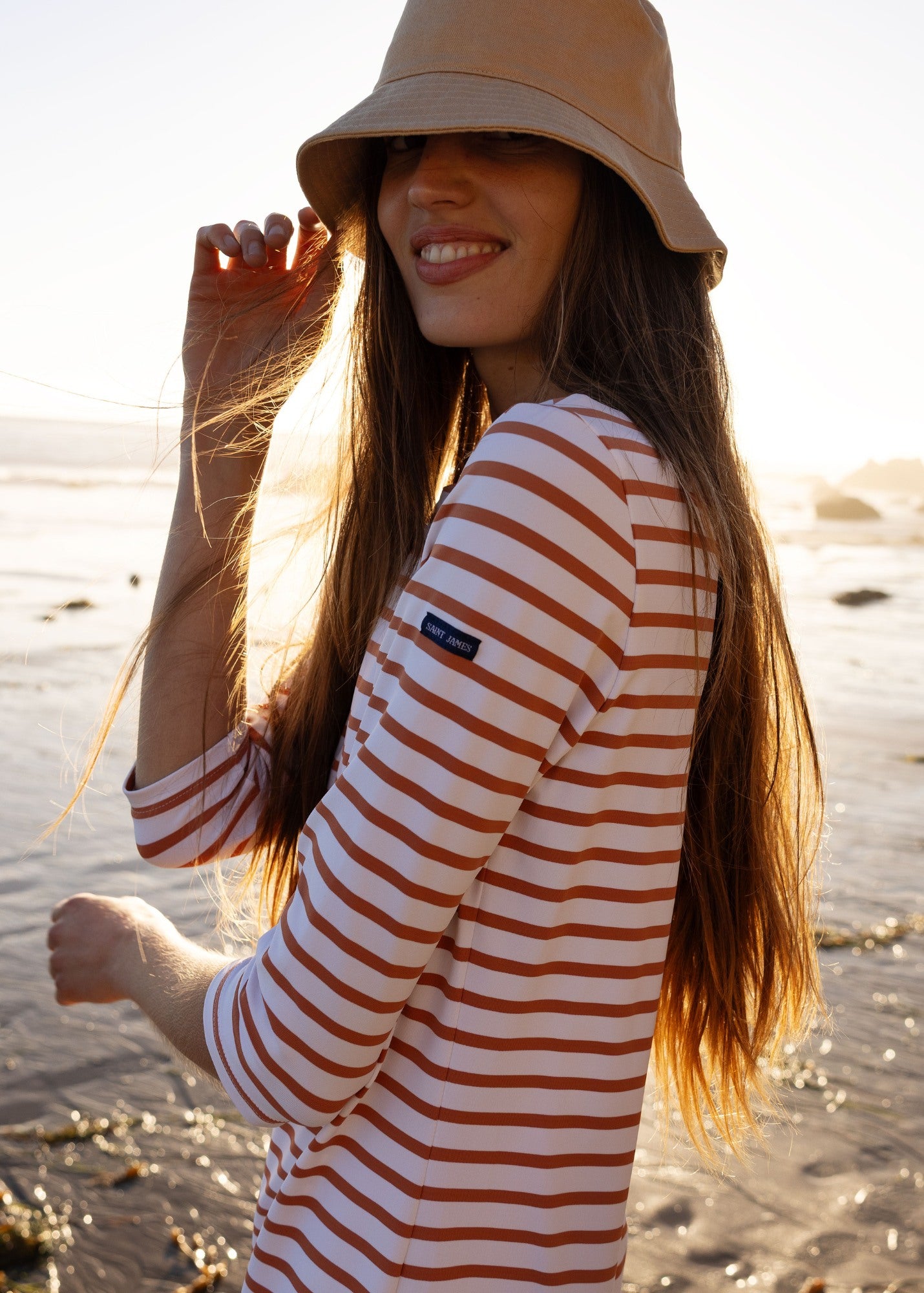 Bucket Hat - Almond - Cotton - Saint James • Saint James USA
