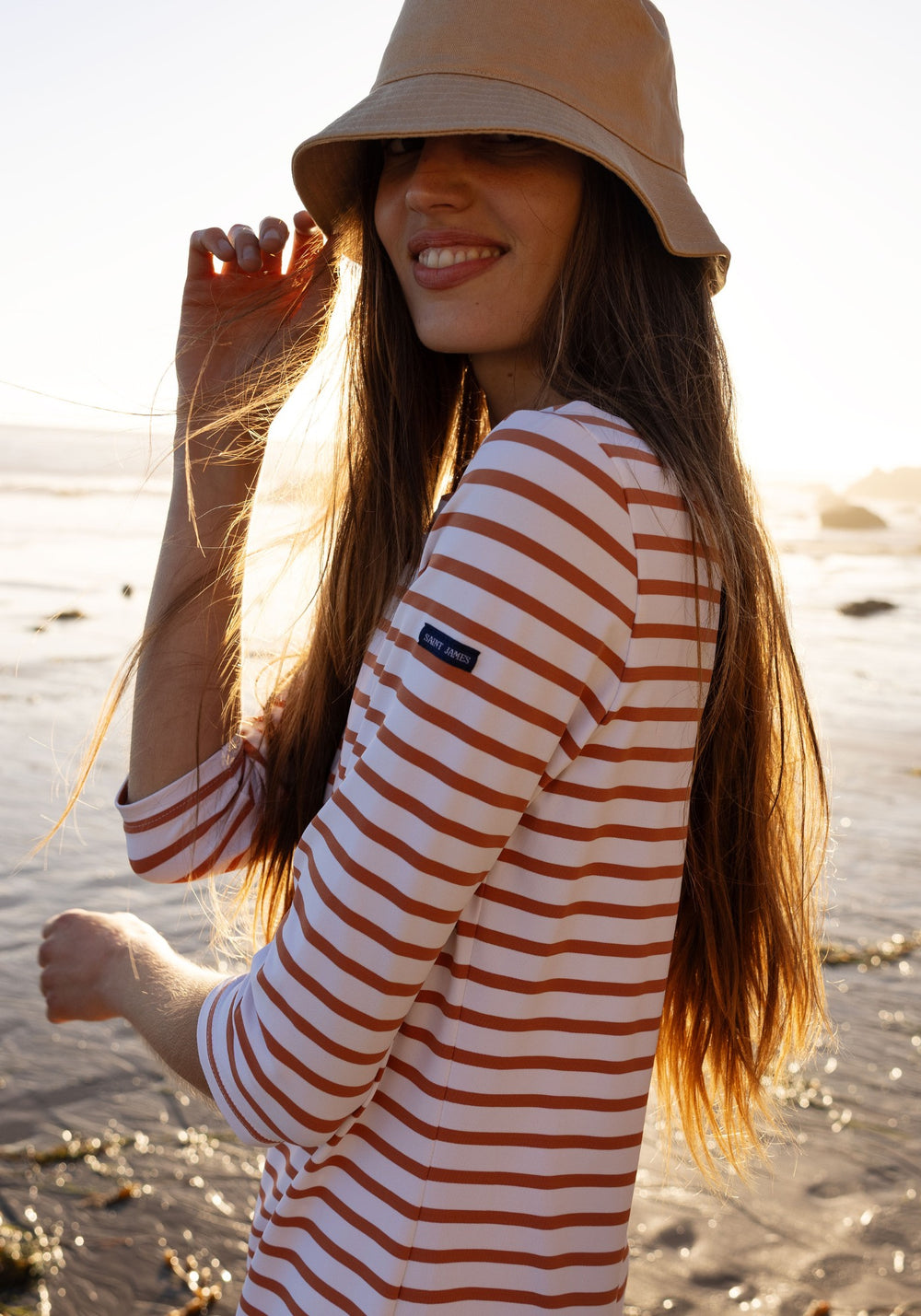 PROPRIANO Anti-Uv Nautical Dress (WHITE / CLAY)