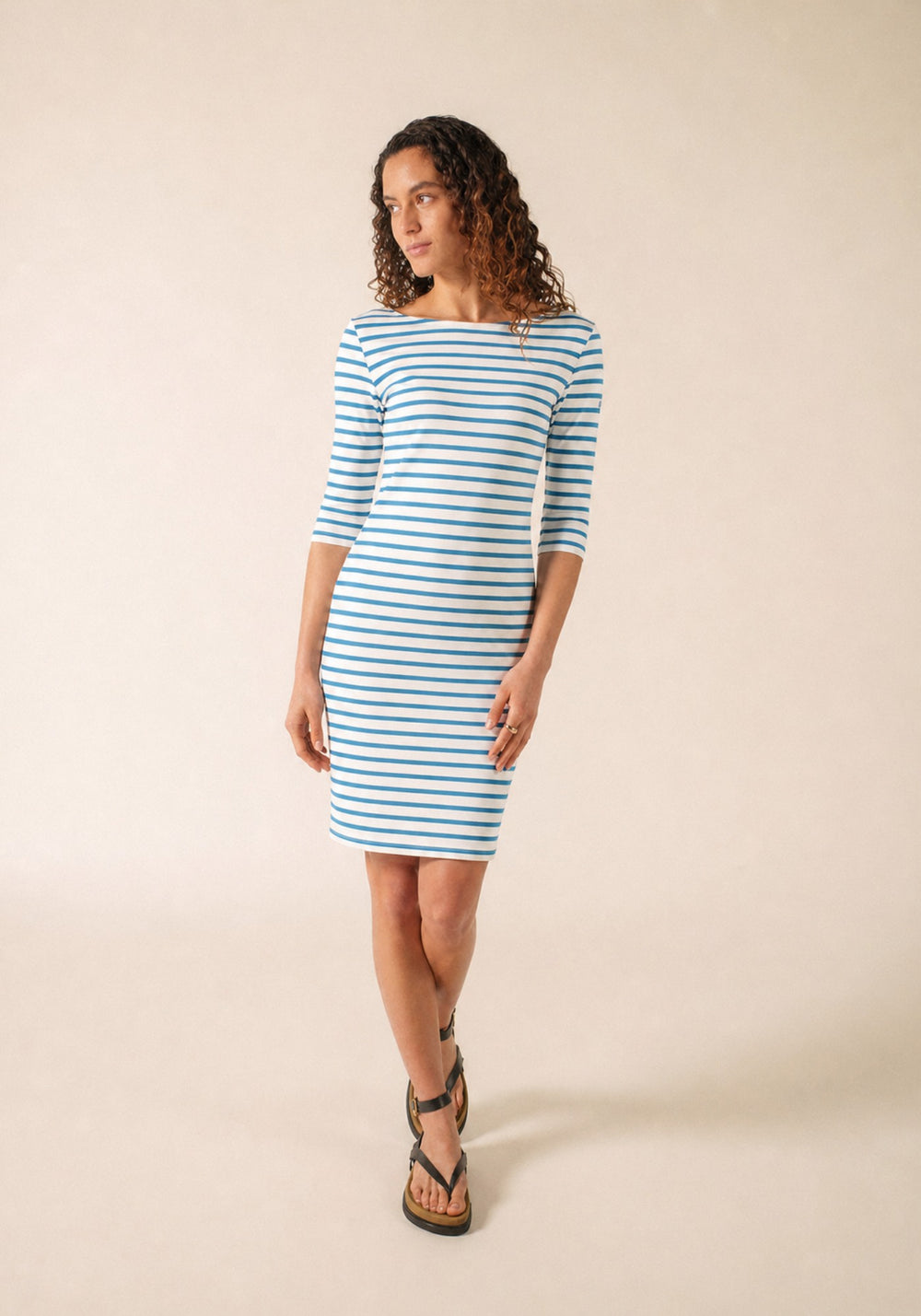 PROPRIANO Anti-Uv Nautical Dress (WHITE / CAPRI BLUE)