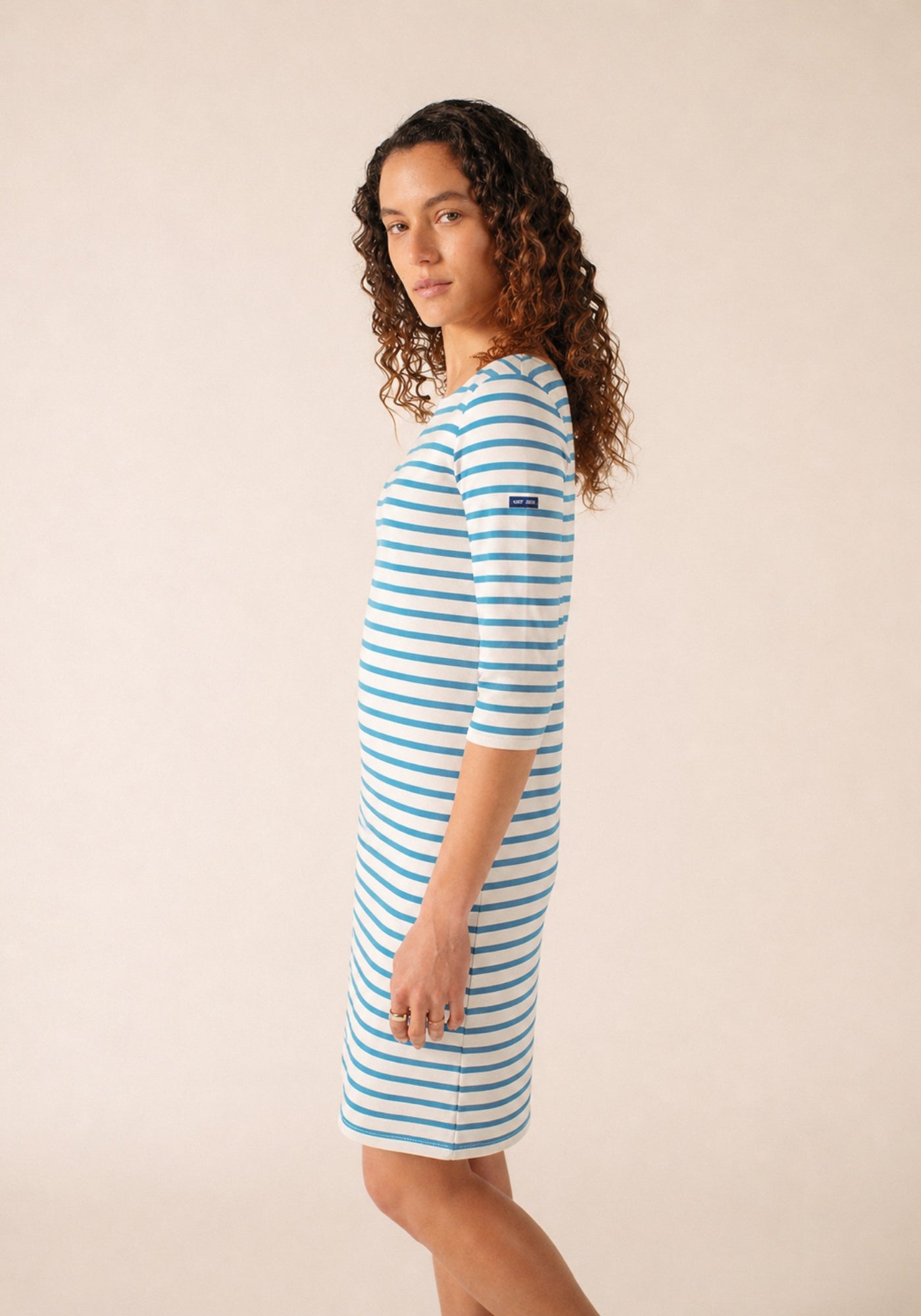 PROPRIANO Anti-Uv Nautical Dress (WHITE / CAPRI BLUE)