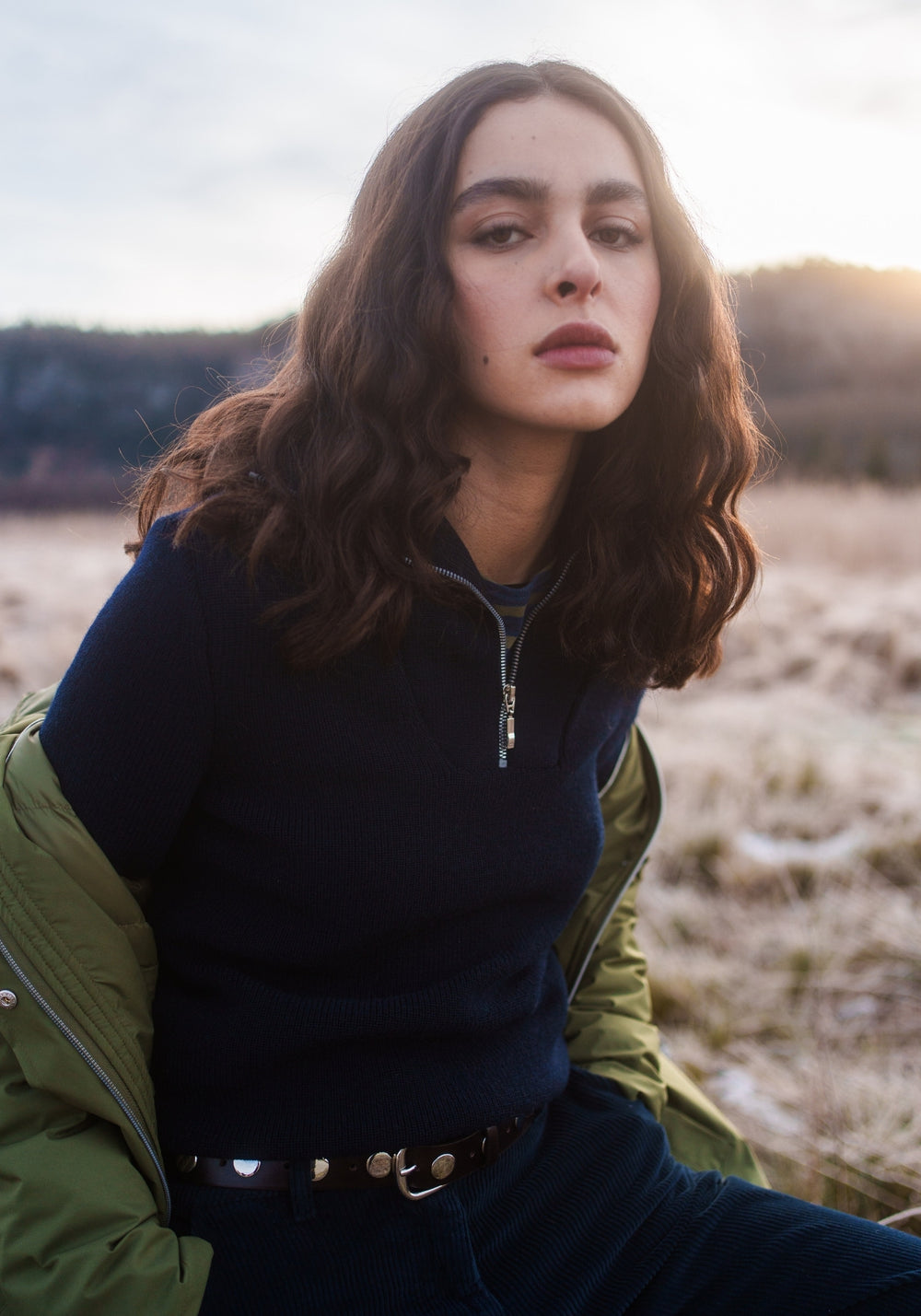 Sallanches Trucker Sweater (NAVY)