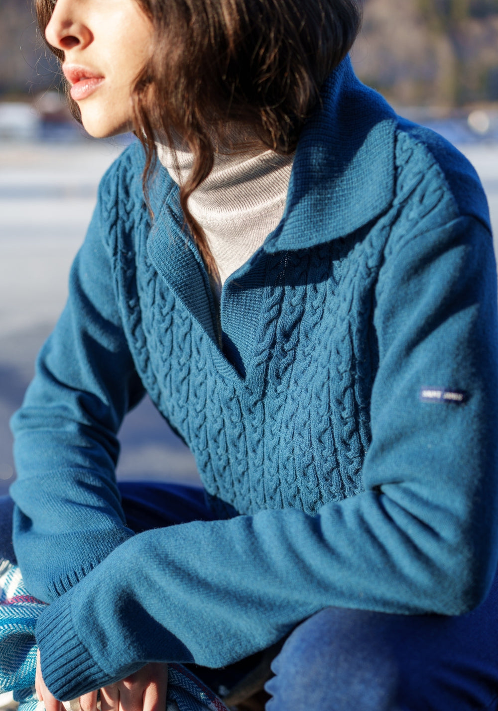 Samoens Wool Sweater (DEEP TEAL)