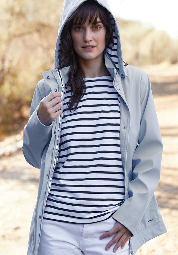 St Morgane Hooded Raincoat (GRAY)