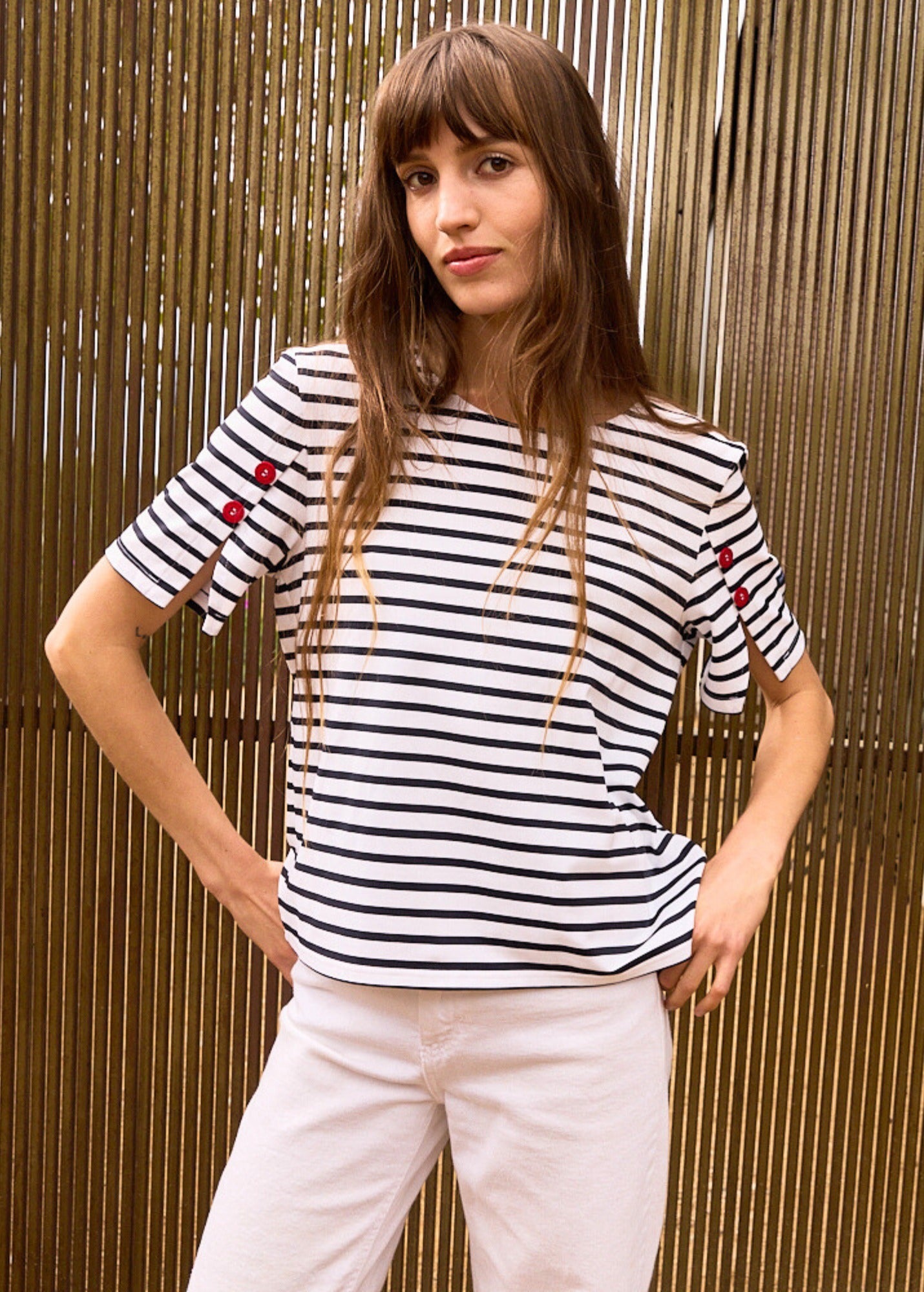 Cap Levi Anti-UV Sailor Top | UPF Striped Shirt | Saint James