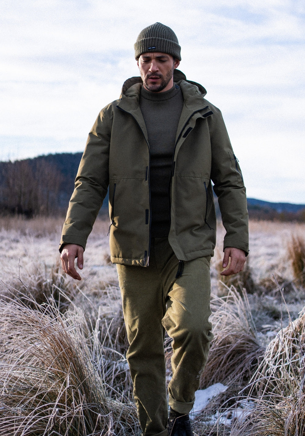 St Denis Hooded Jacket (OLIVE GREEN)