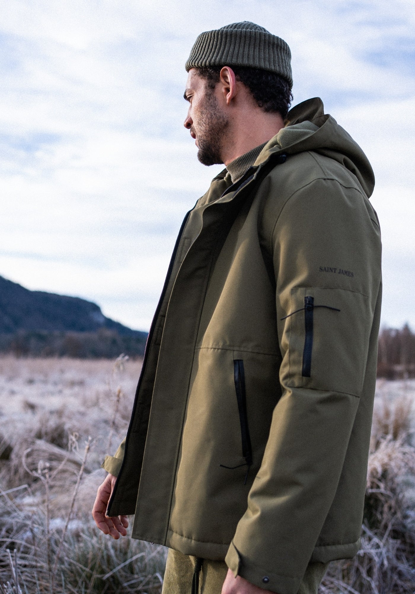 St Denis Hooded Jacket (OLIVE GREEN)