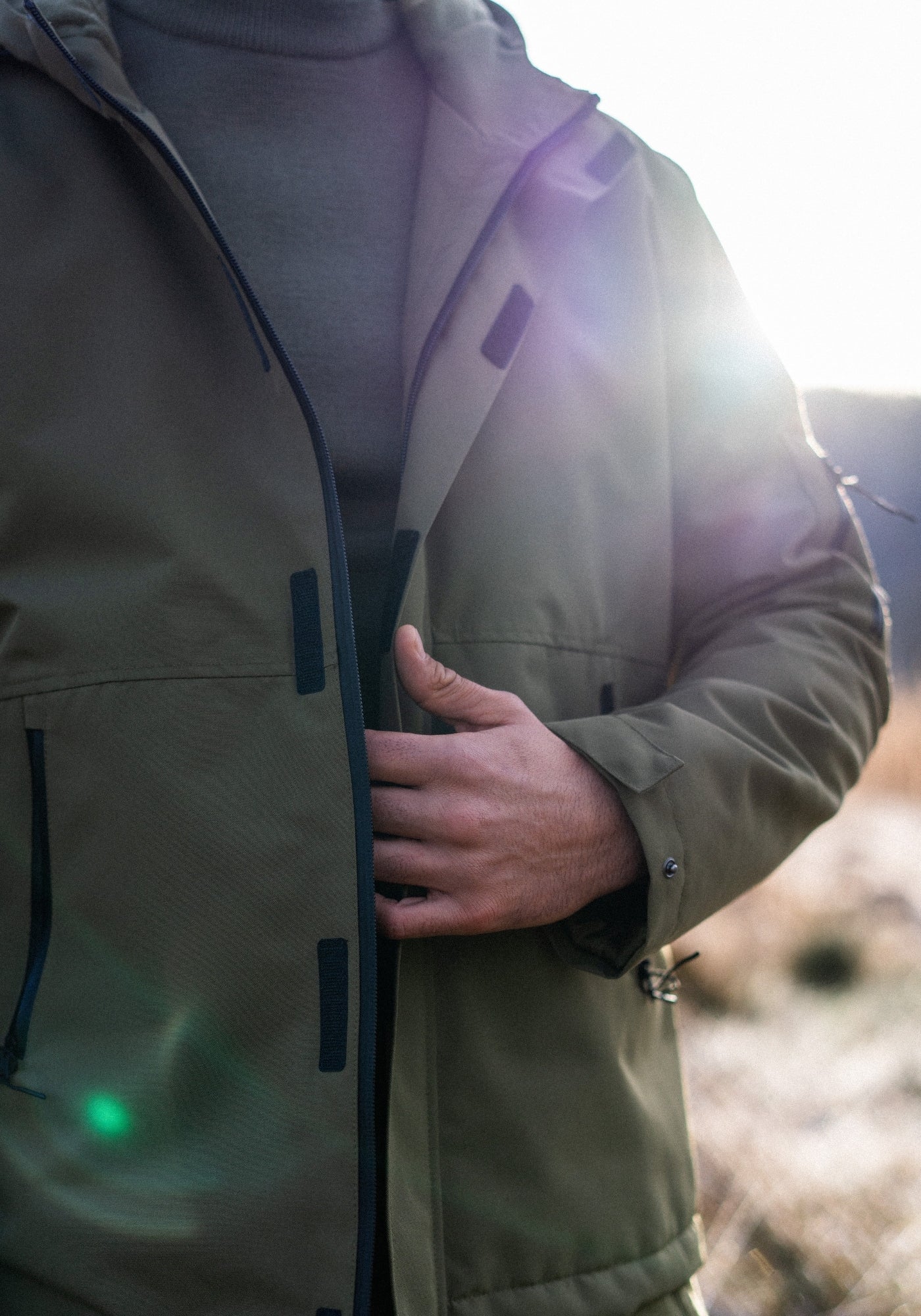 St Denis Hooded Jacket (OLIVE GREEN)