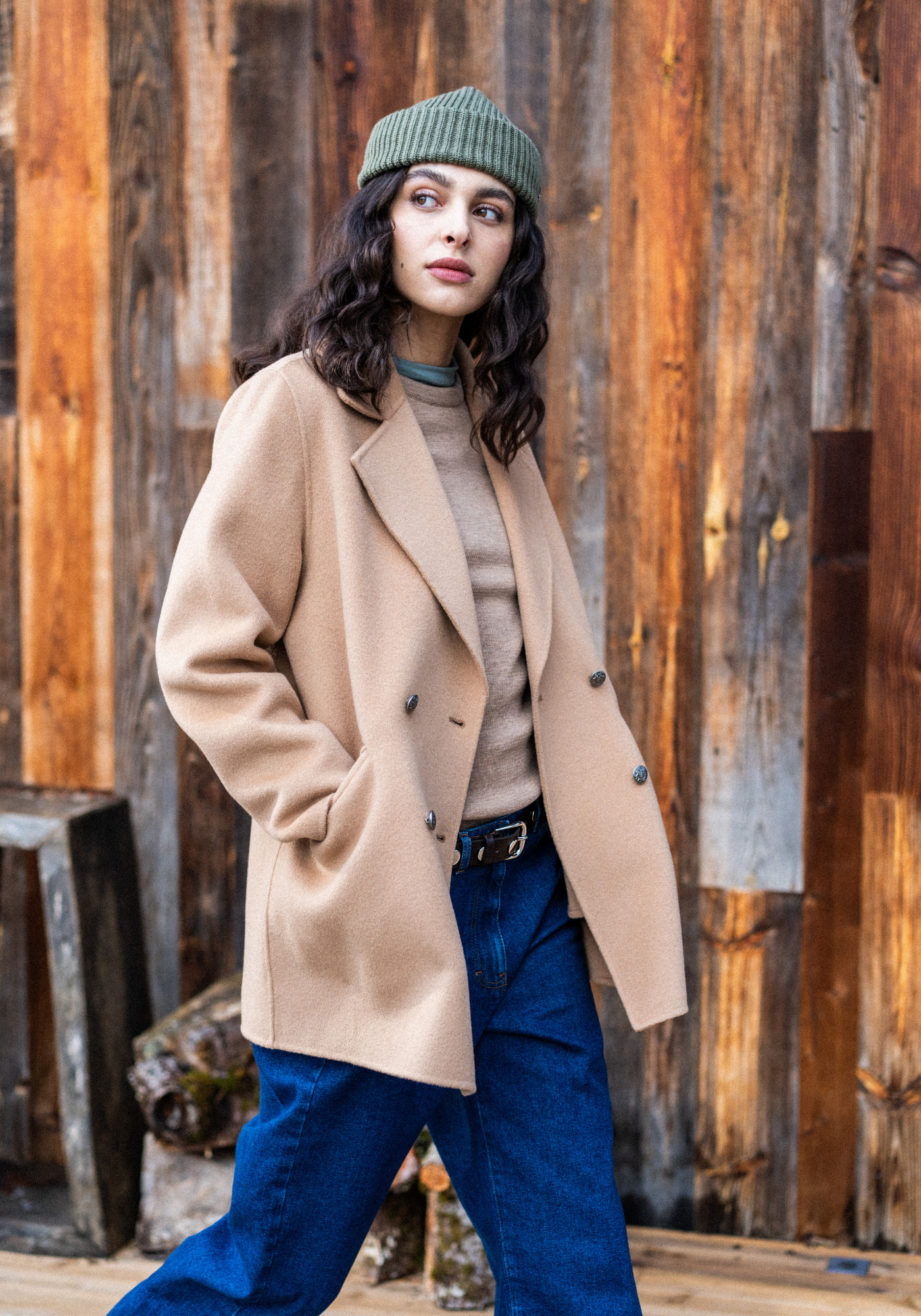 St Elina Peacoat (DARK BEIGE)