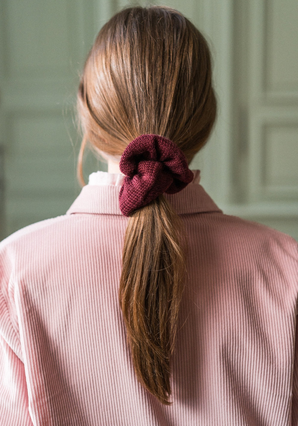 SCRUNCHIE in wool (BURGUNDY)