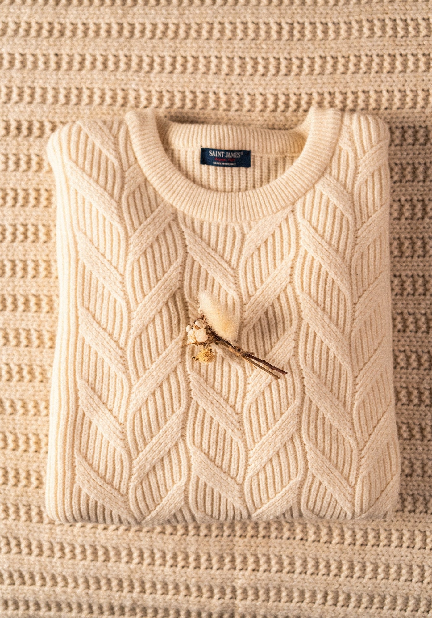 Tignes Cable Knit Sweate (WINTER WHITE)