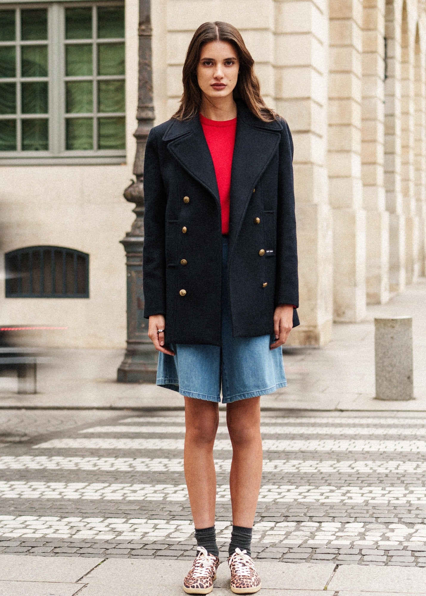 Peacoat for Women, 100% Wool Navy, Classic Style • Saint James USA