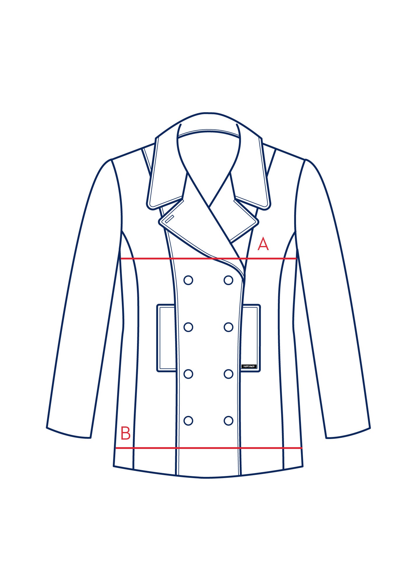 Women's Chore Coat - Alize - French Workwear Jacket (Navy) • Saint