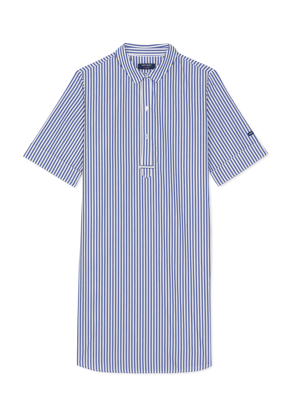 Leonie Shirt Dress (WHITE / BLUE)