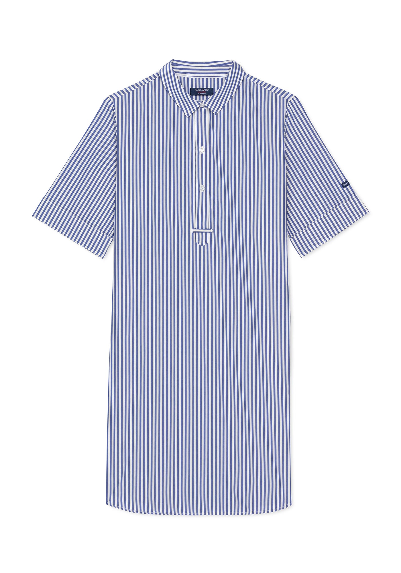 Leonie Shirt Dress (WHITE / BLUE)