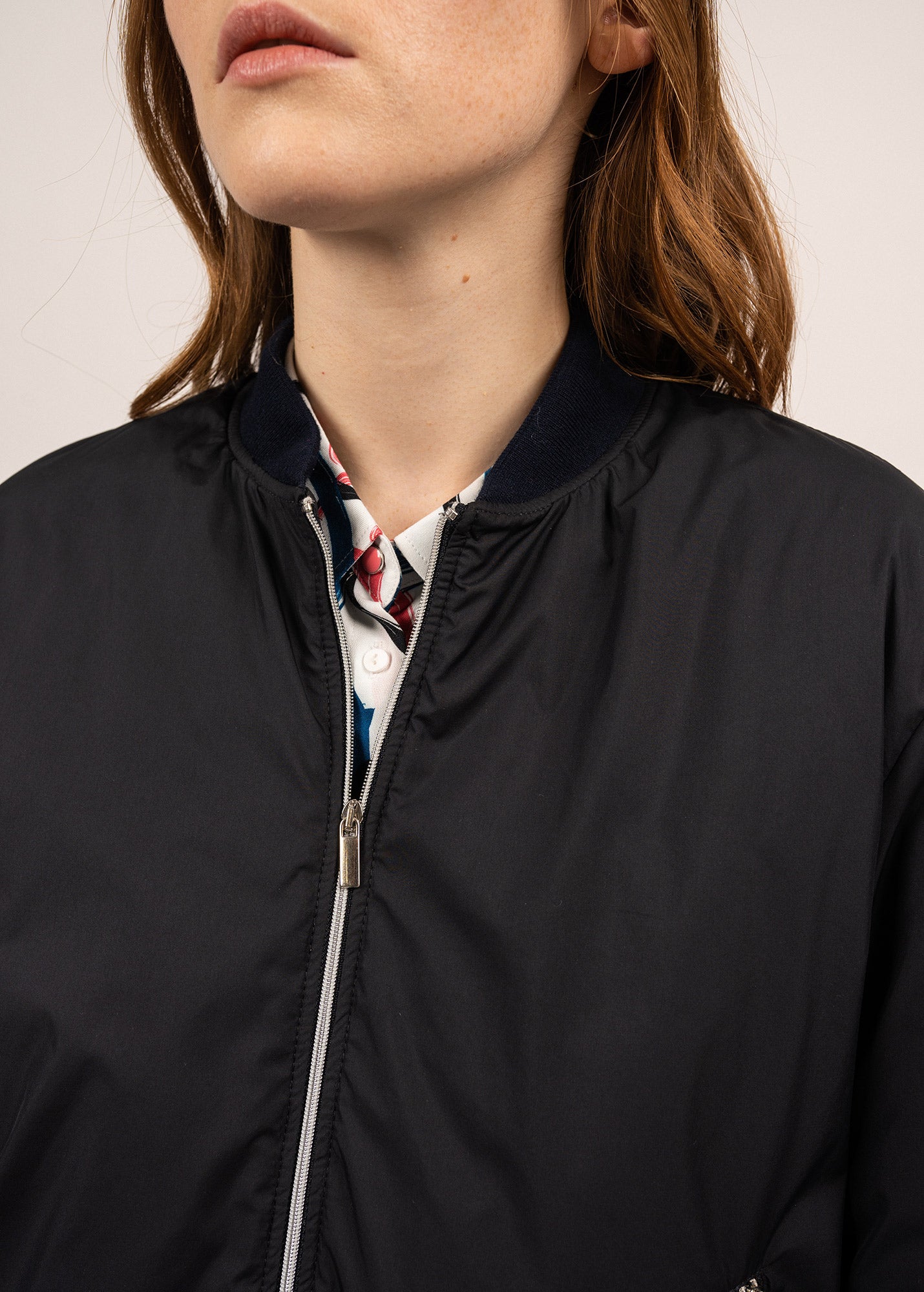 Women's Rainproof Bomber Jacket, Dark Blue | Saint James® Official