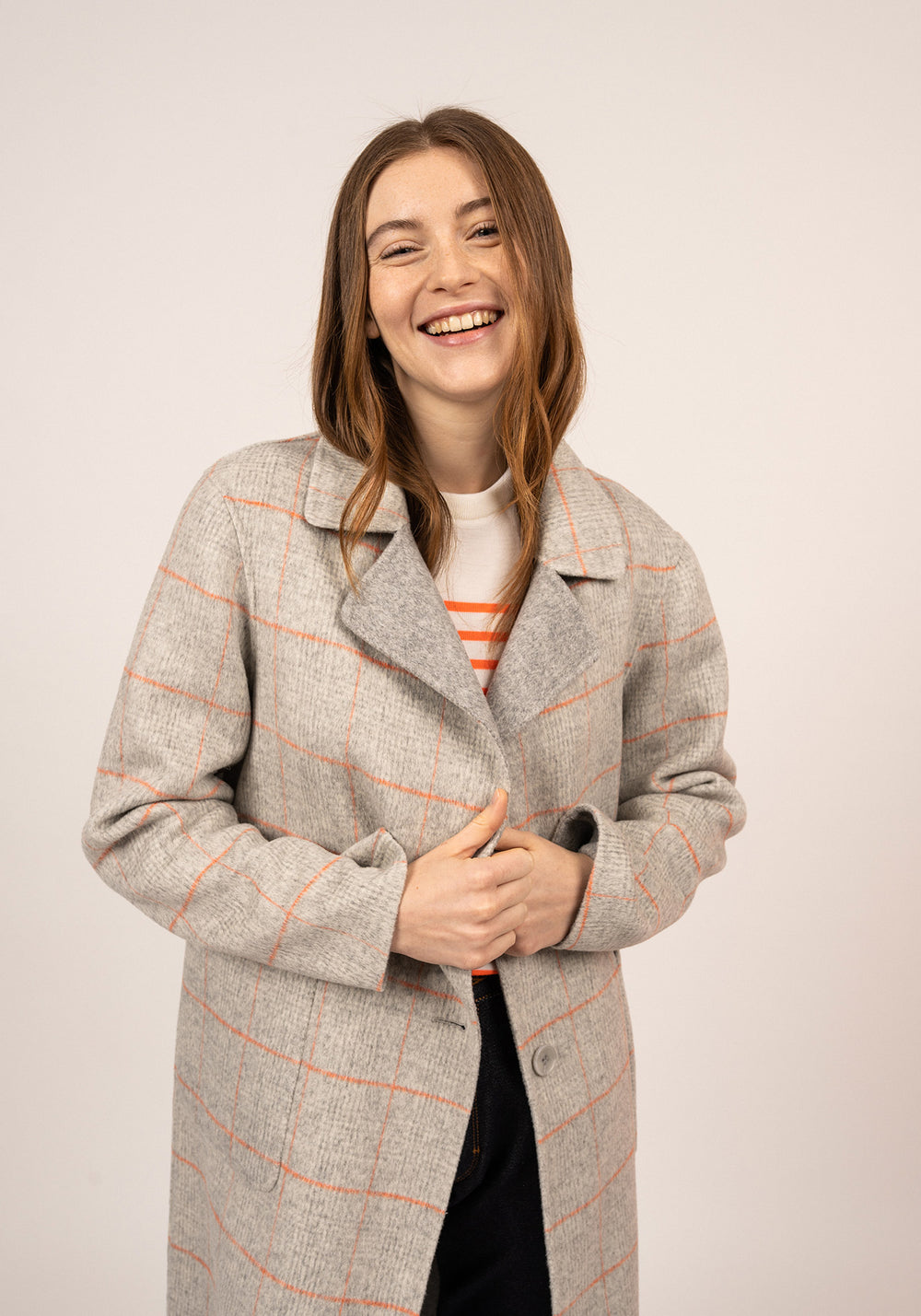 St Louisa Reversible Coat (GREY / ORANGE)