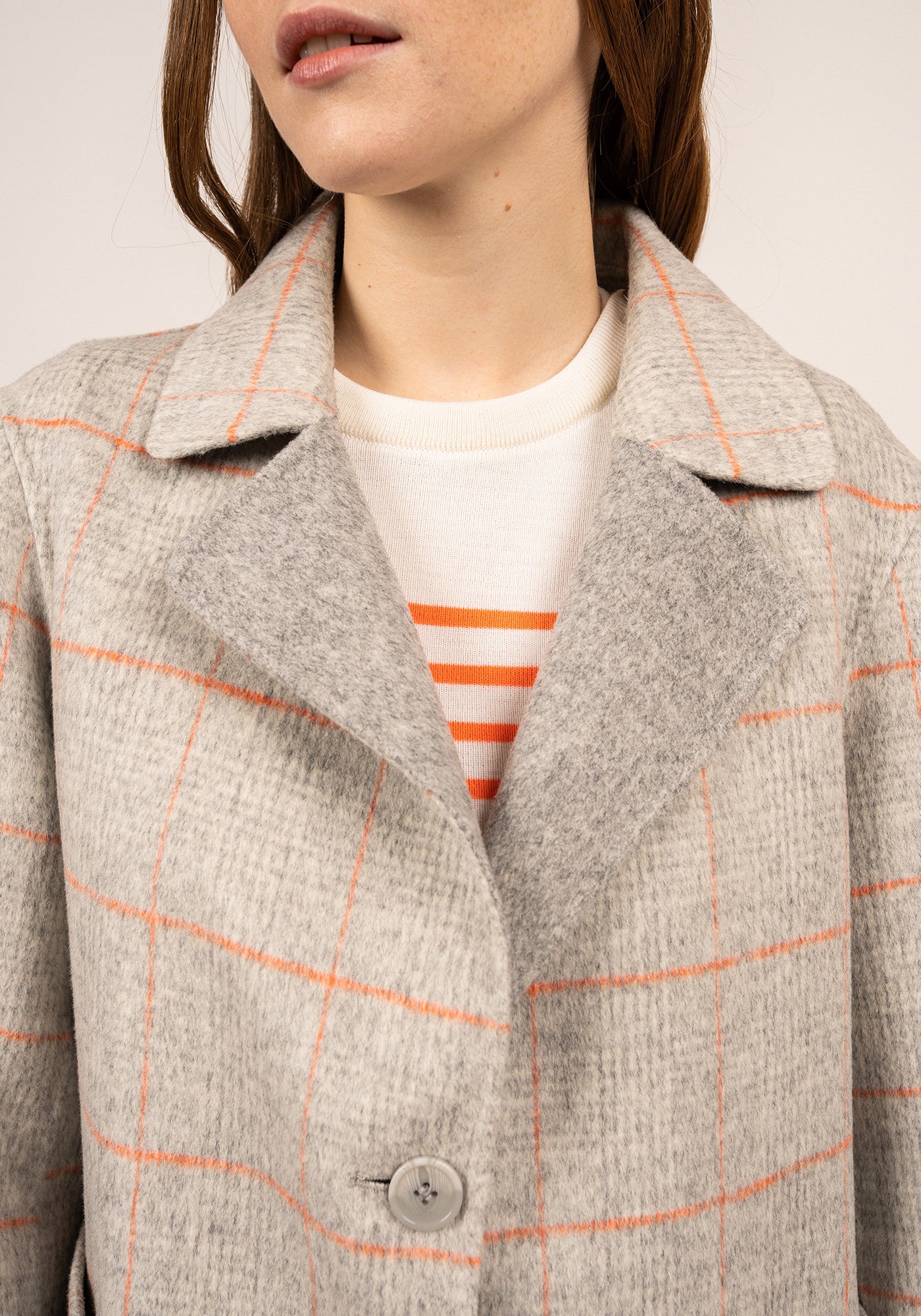 St Louisa Reversible Coat (GREY / ORANGE)