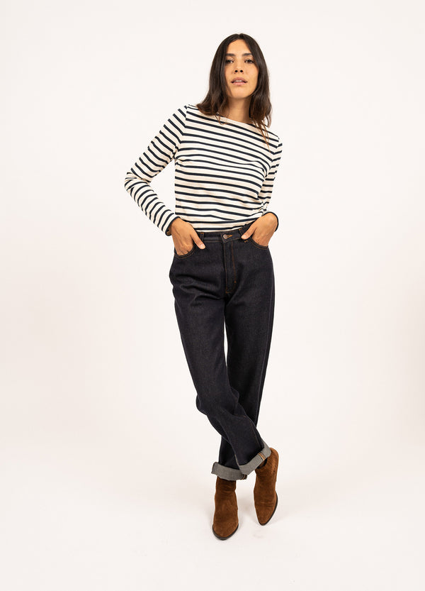 Women's Authentic Breton Striped Top | Long Sleeve with Scoop 