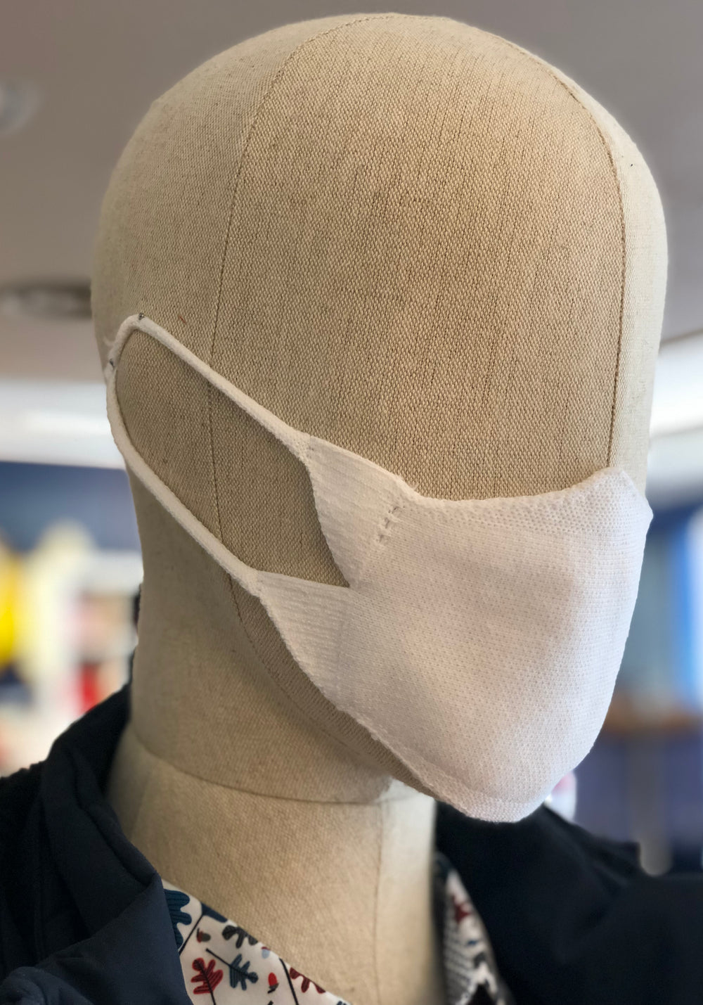 Cotton Knit Face Mask (WHITE)