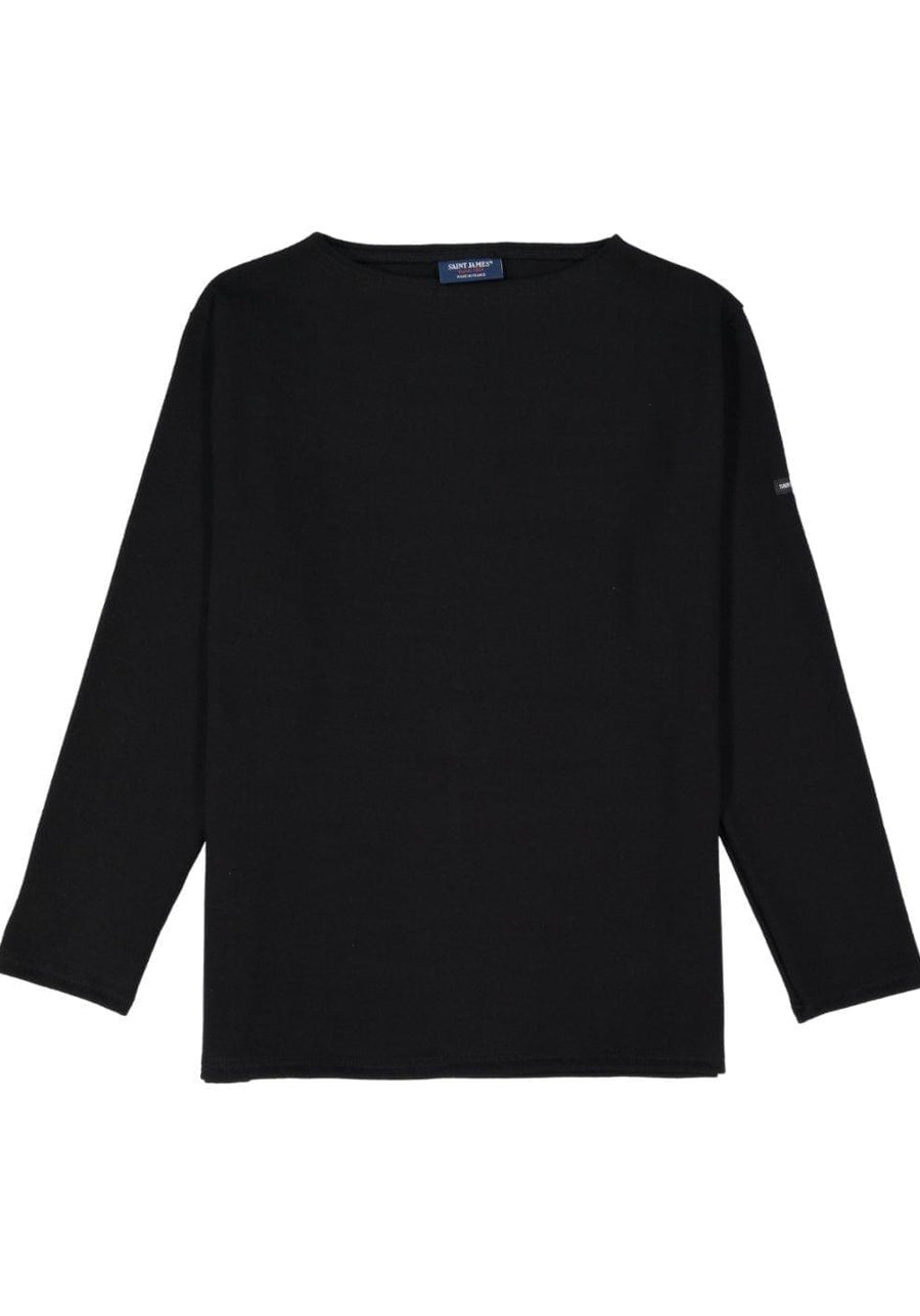 Guildo Boatneck Breton Shirt (BLACK)
